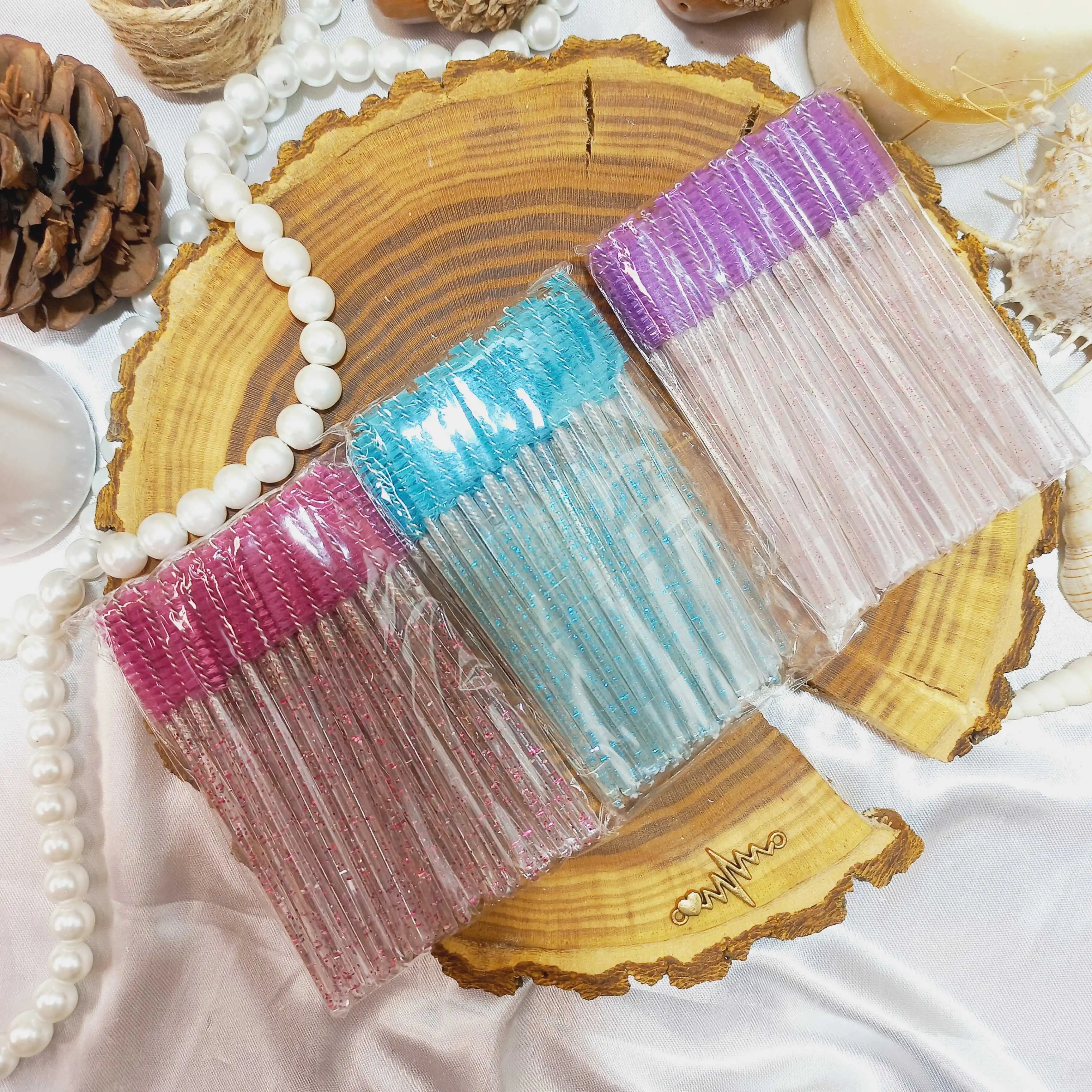 برس ابرو و مژه رنگی شیشه ای | پخش عمده