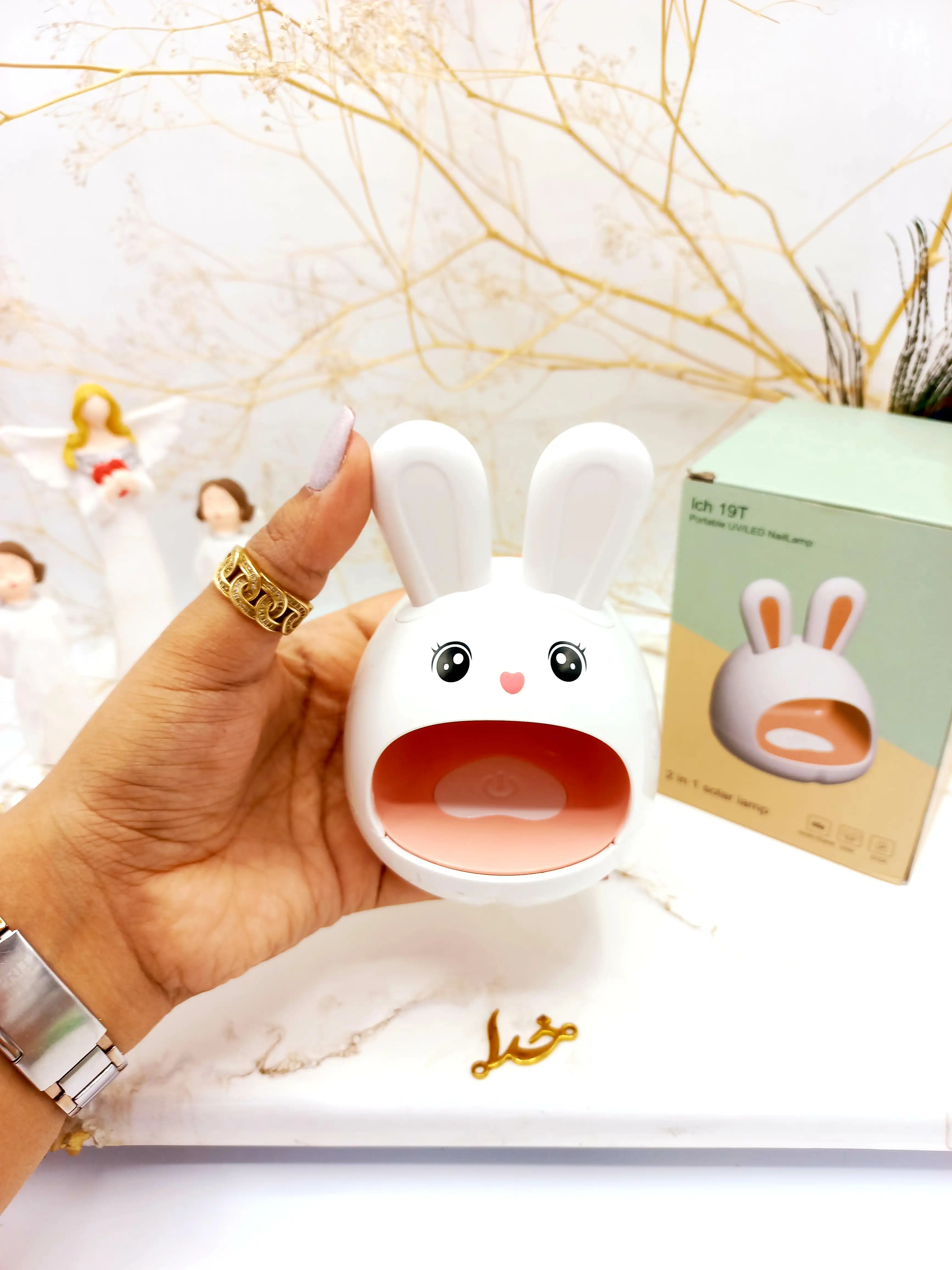لامپ UV LED ژل لاک ناخن خشک کن طرح خرگوشی