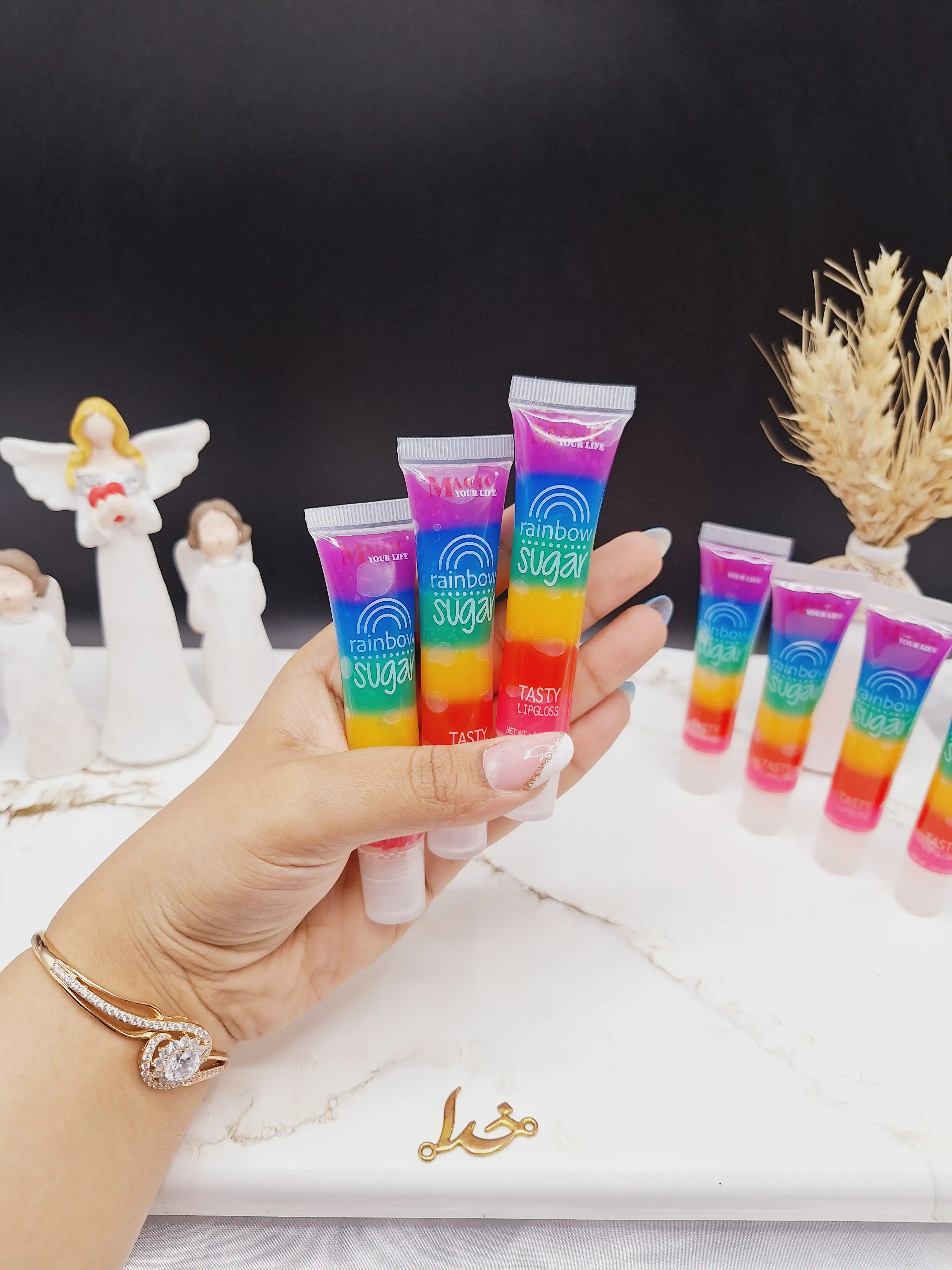 لیپ گلاس رنگین کمان برند مجیک MAGIC کد LC-611