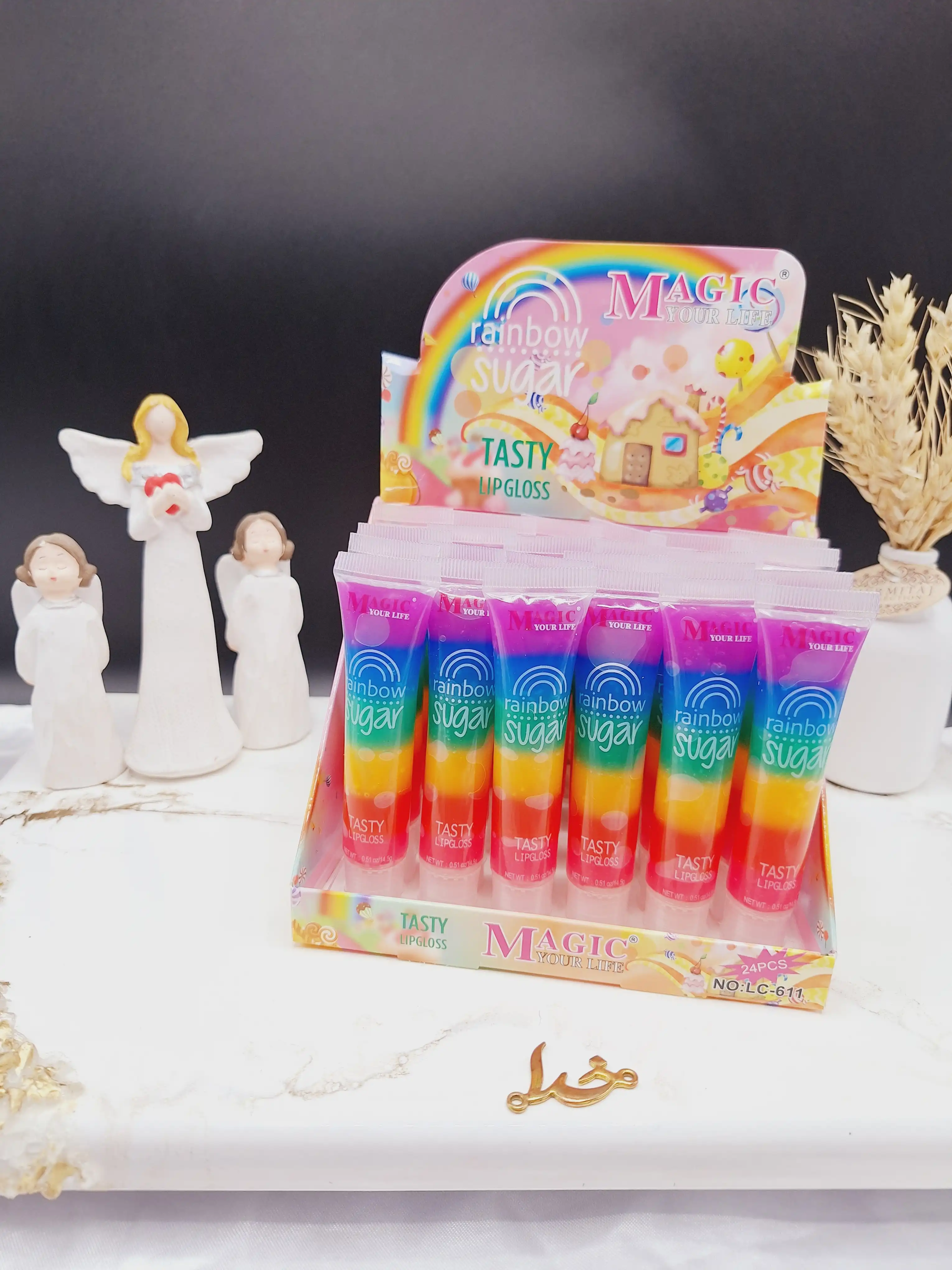 لیپ گلاس رنگین کمان برند مجیک MAGIC کد LC-611