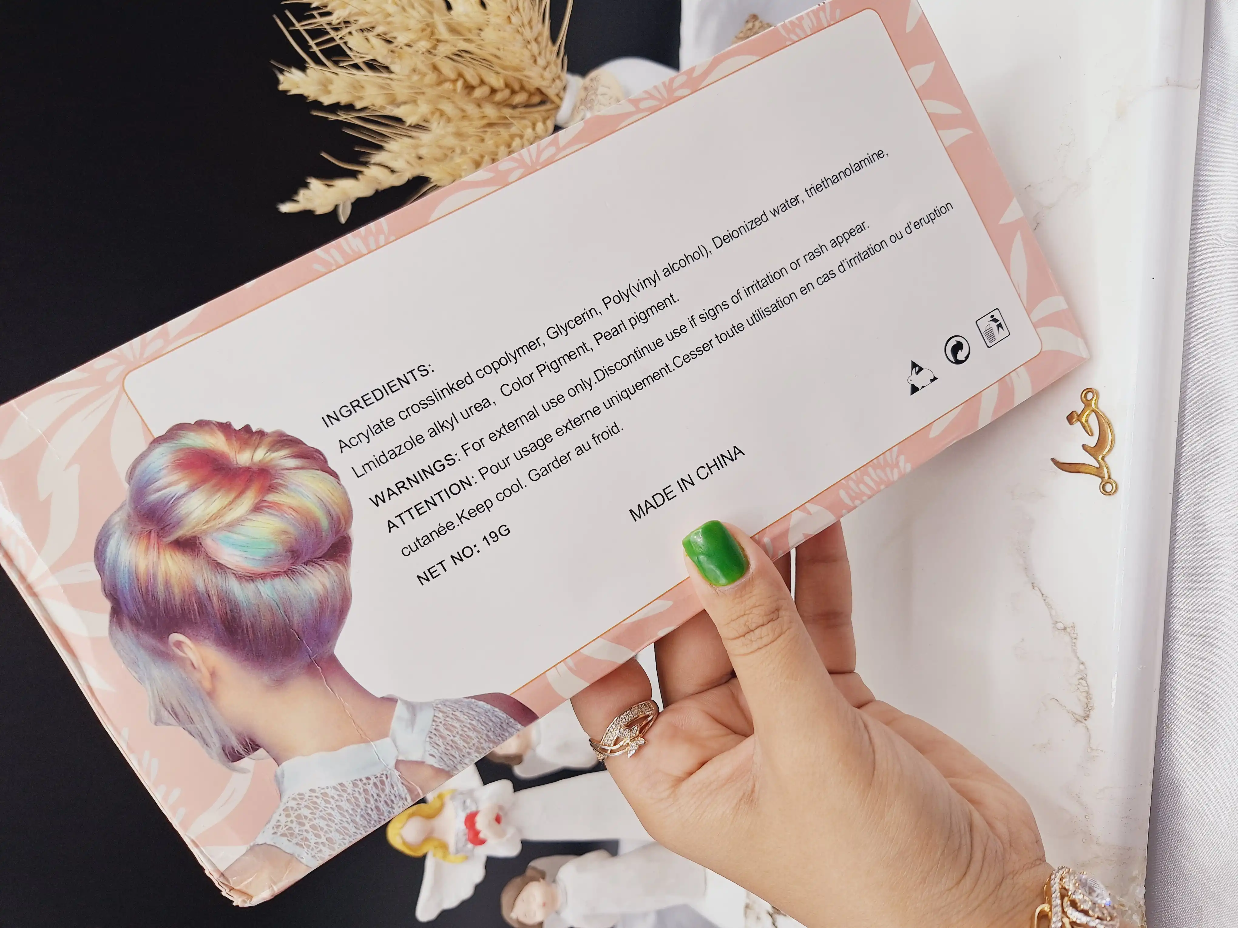 پک ریمل مو زیبا 12 رنگ HAIR MASCARA کد 19G