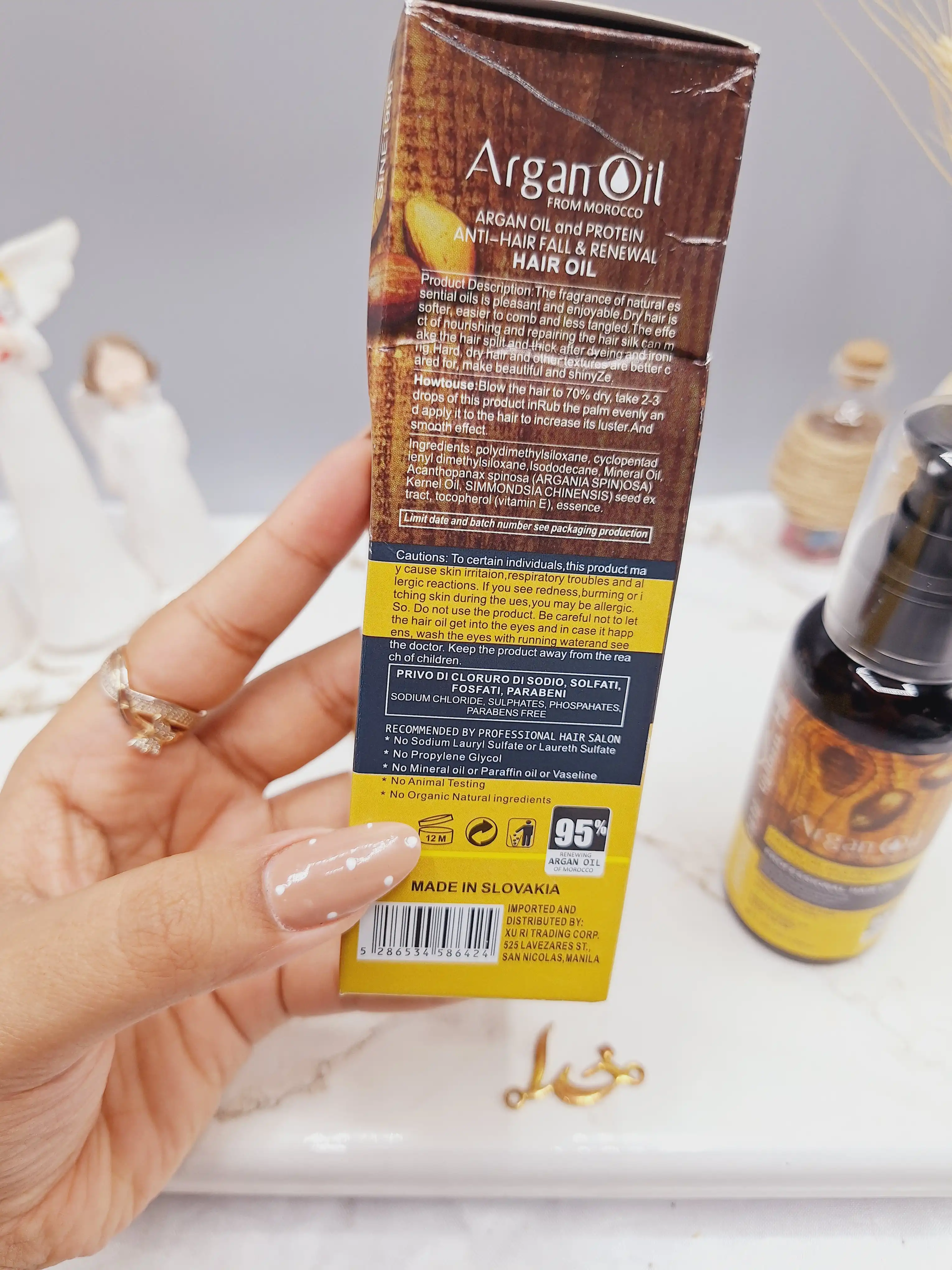 روغن مو آرگان تغذیه کننده مراکشی ساخت اسلواکی لایتنس 100میل کد 8672