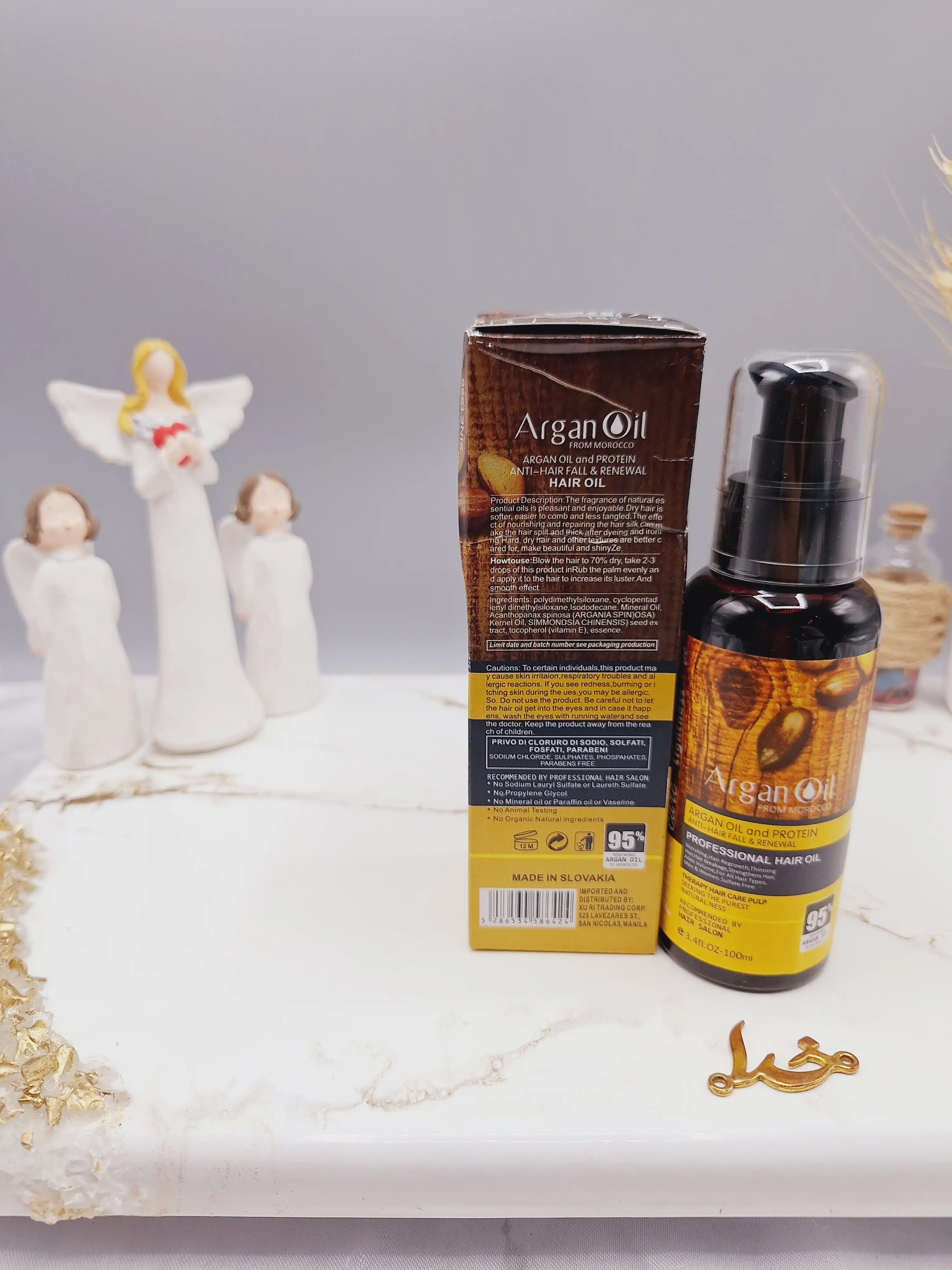 روغن مو آرگان تغذیه کننده مراکشی ساخت اسلواکی لایتنس 100میل کد 8672