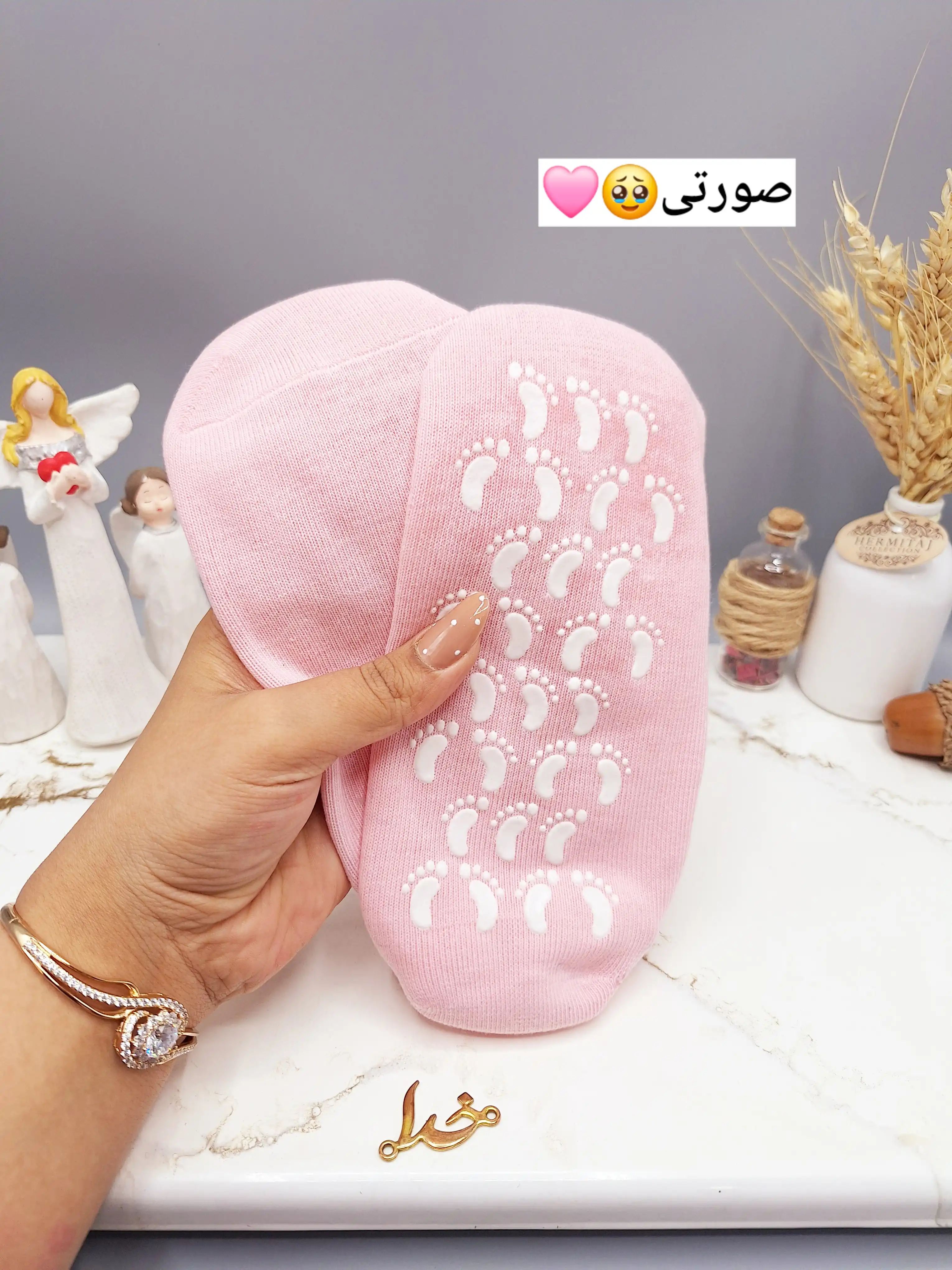 جوراب طبی سیلیکونی رفع ترک پا