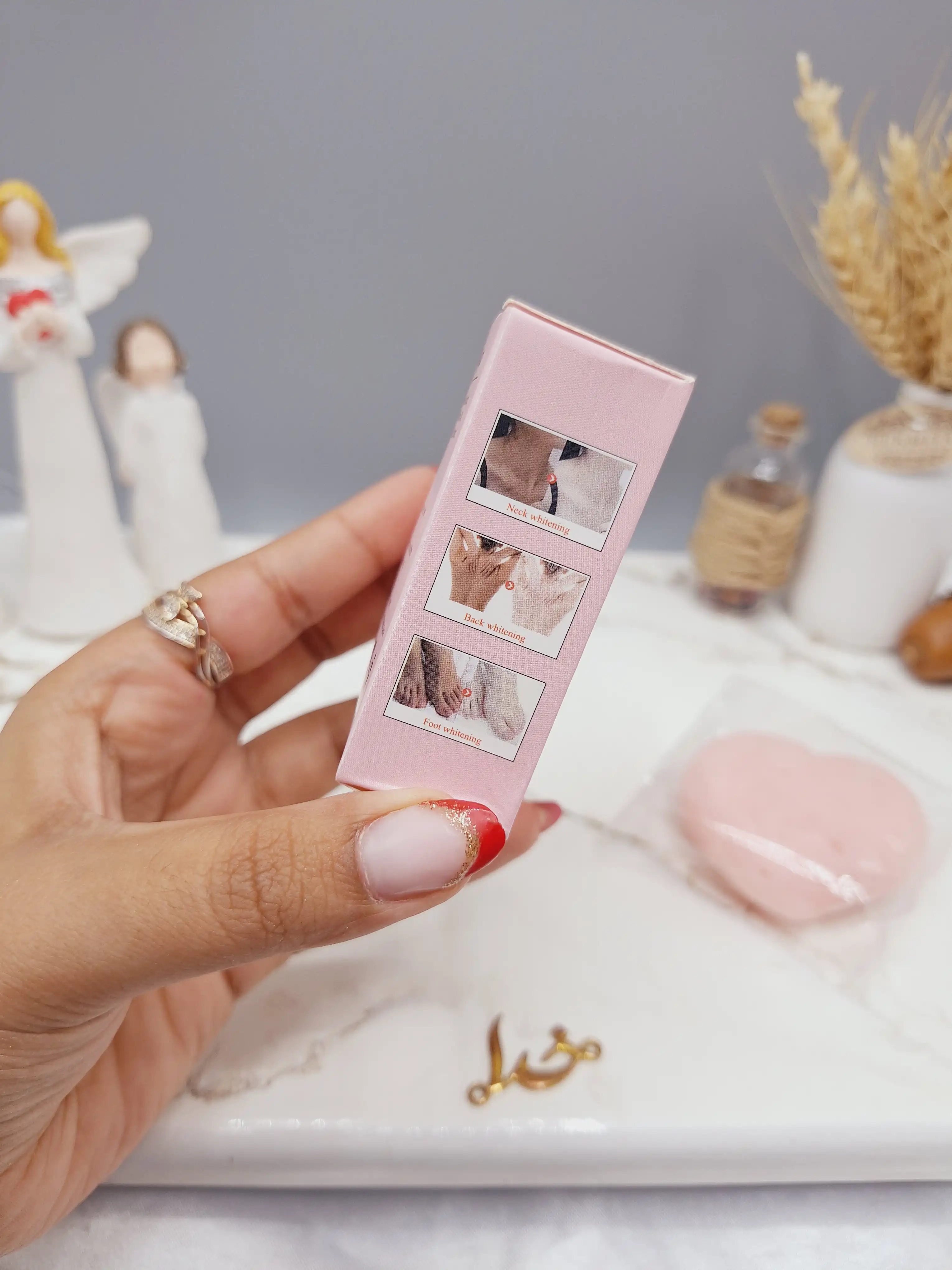 صابون روشن کننده هلویی طرح قلب BABY POWDER کد F8075