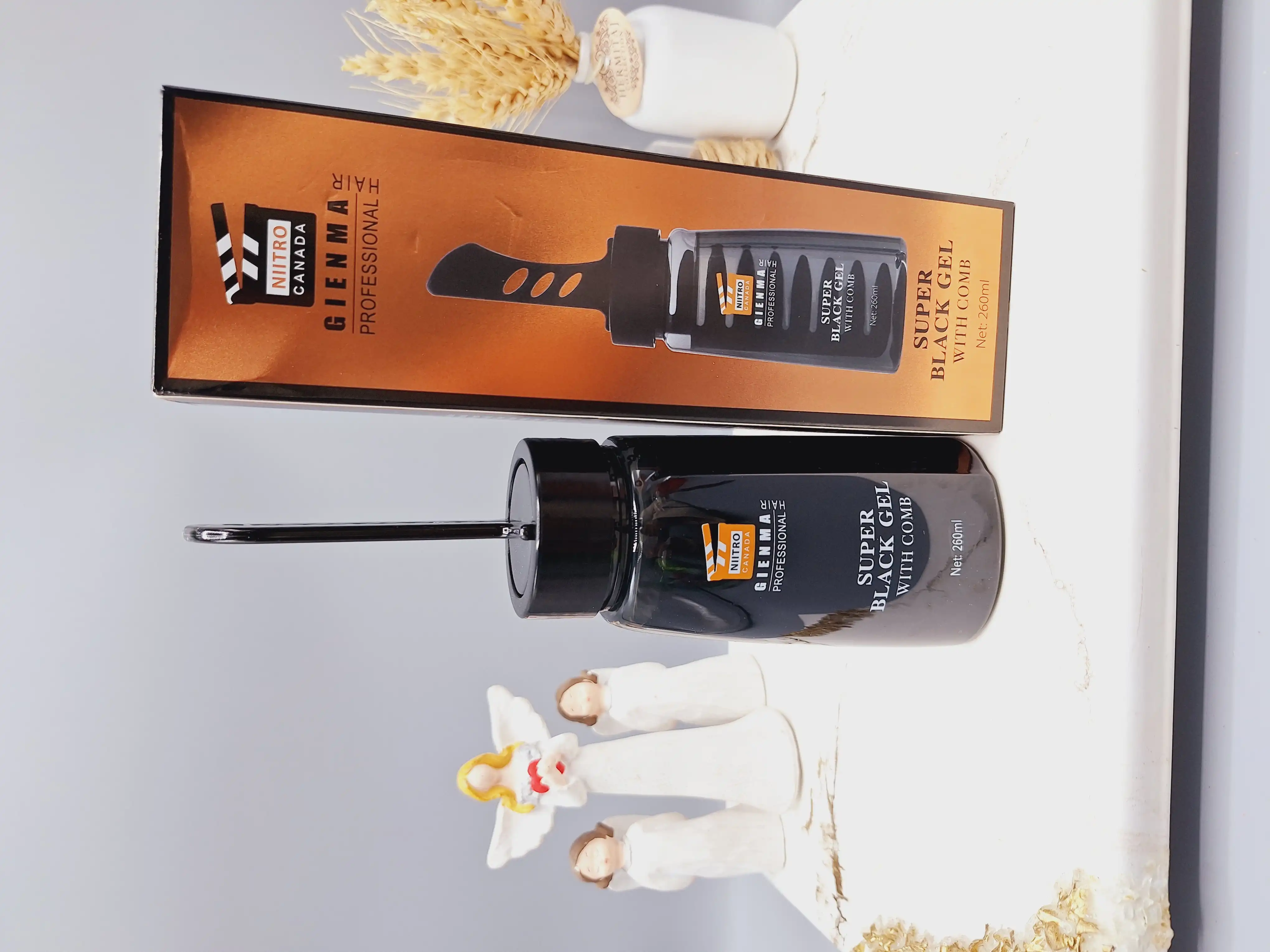 ژل فوق العاده سیاه با شانه حرفه ای نیترو کد 2538