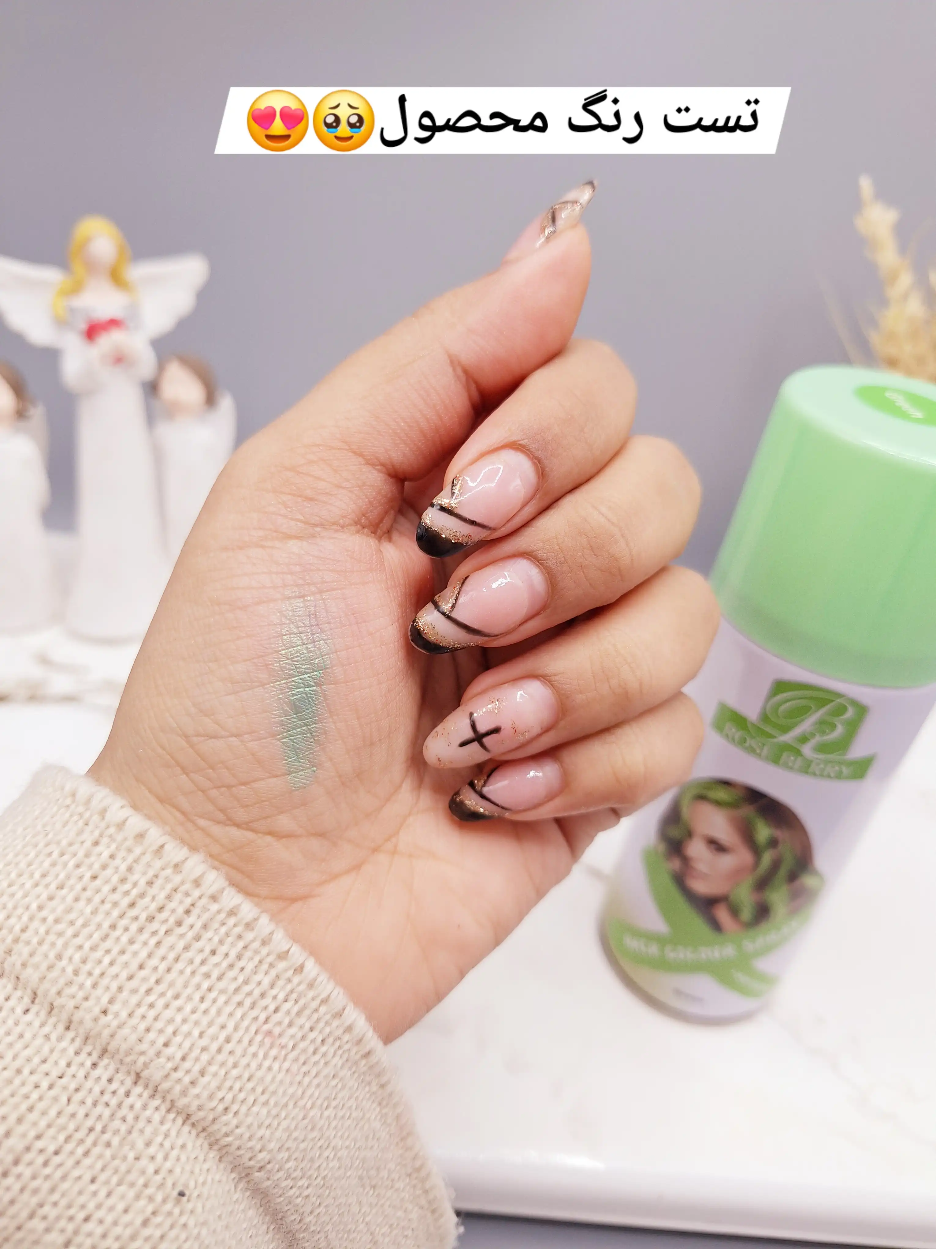 اسپری رنگ مو سبز برند ROSE BERRY کد 1839