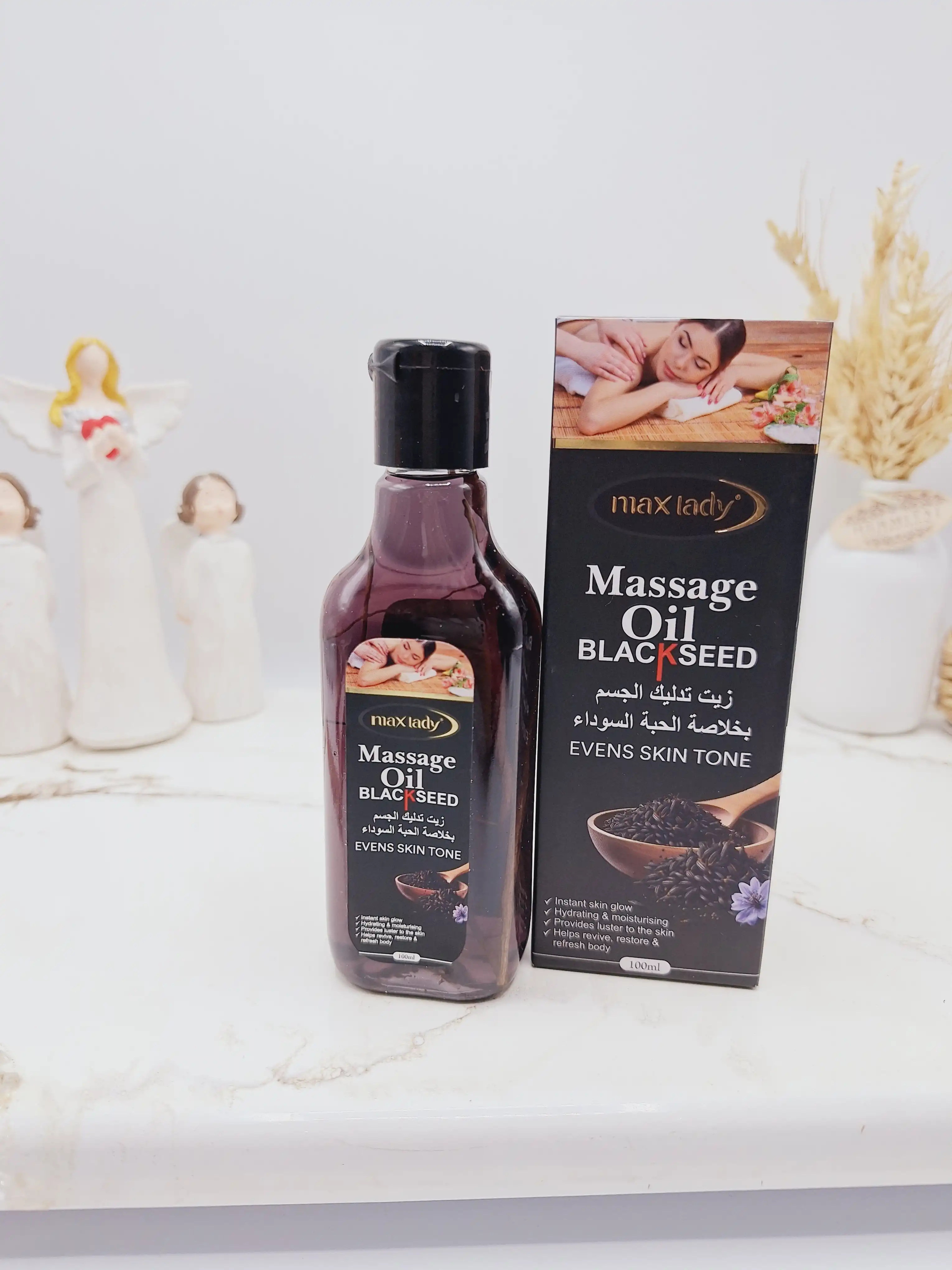 روغن ماساژ و تسکین دهنده درد عضلانی عصاره سیاهدانه برند مکس لیدی کد 7492