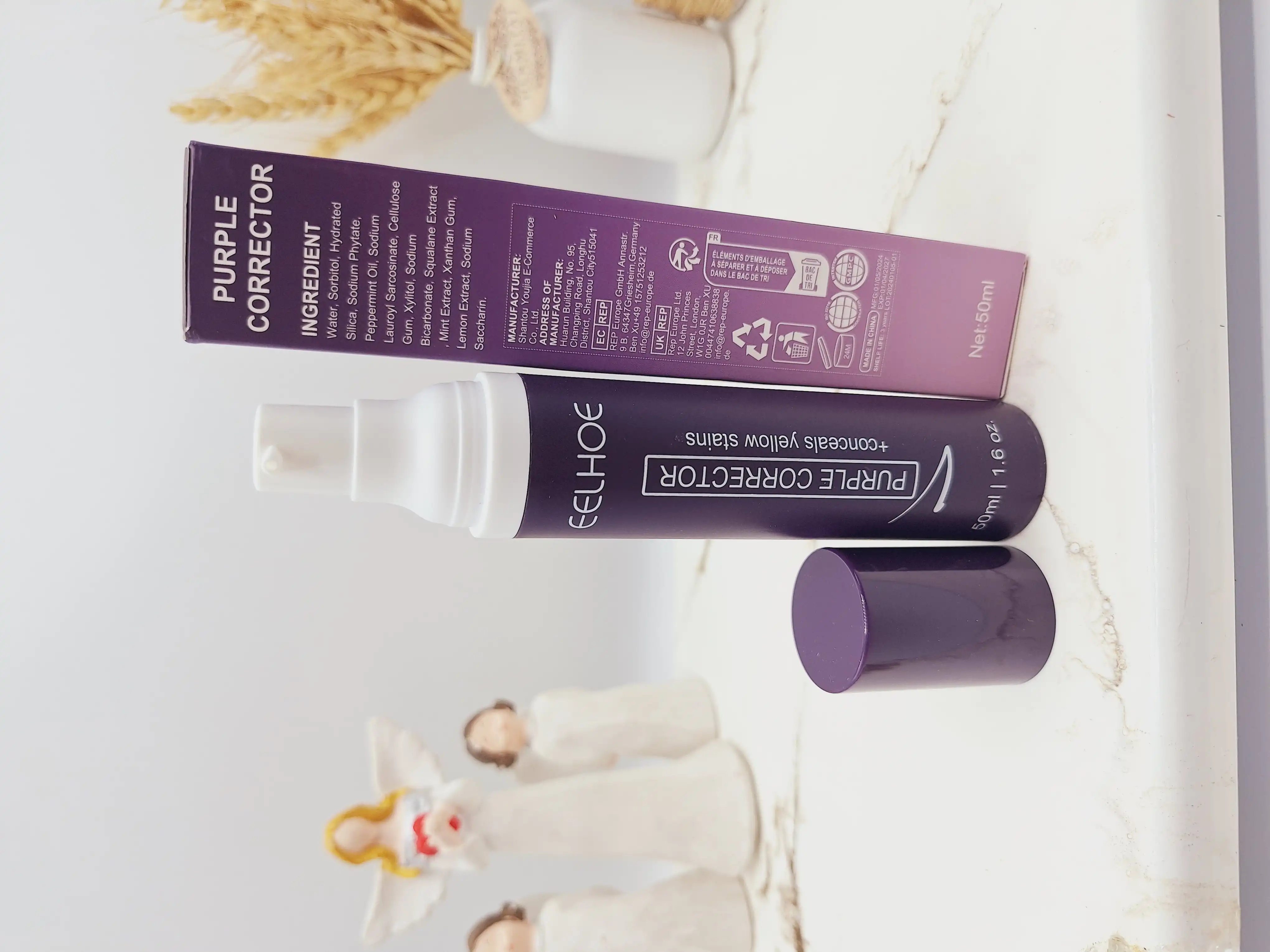 خمیر دندان ژلی بنفش برای از بین بردن جرم و رنگ زرد دندان برند EELHOE حجم ۵۰ میل