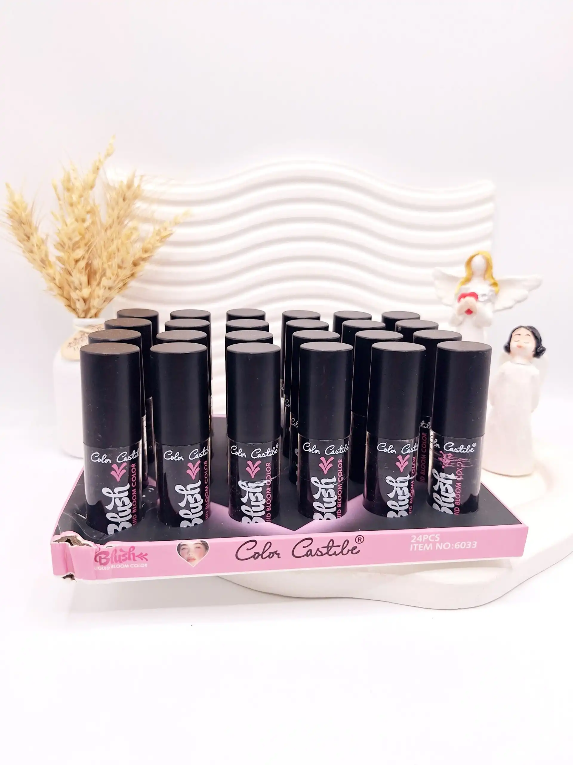 رژ لب و رژ گونه جادویی کالر کاستل پوکه مشکی کد 6033