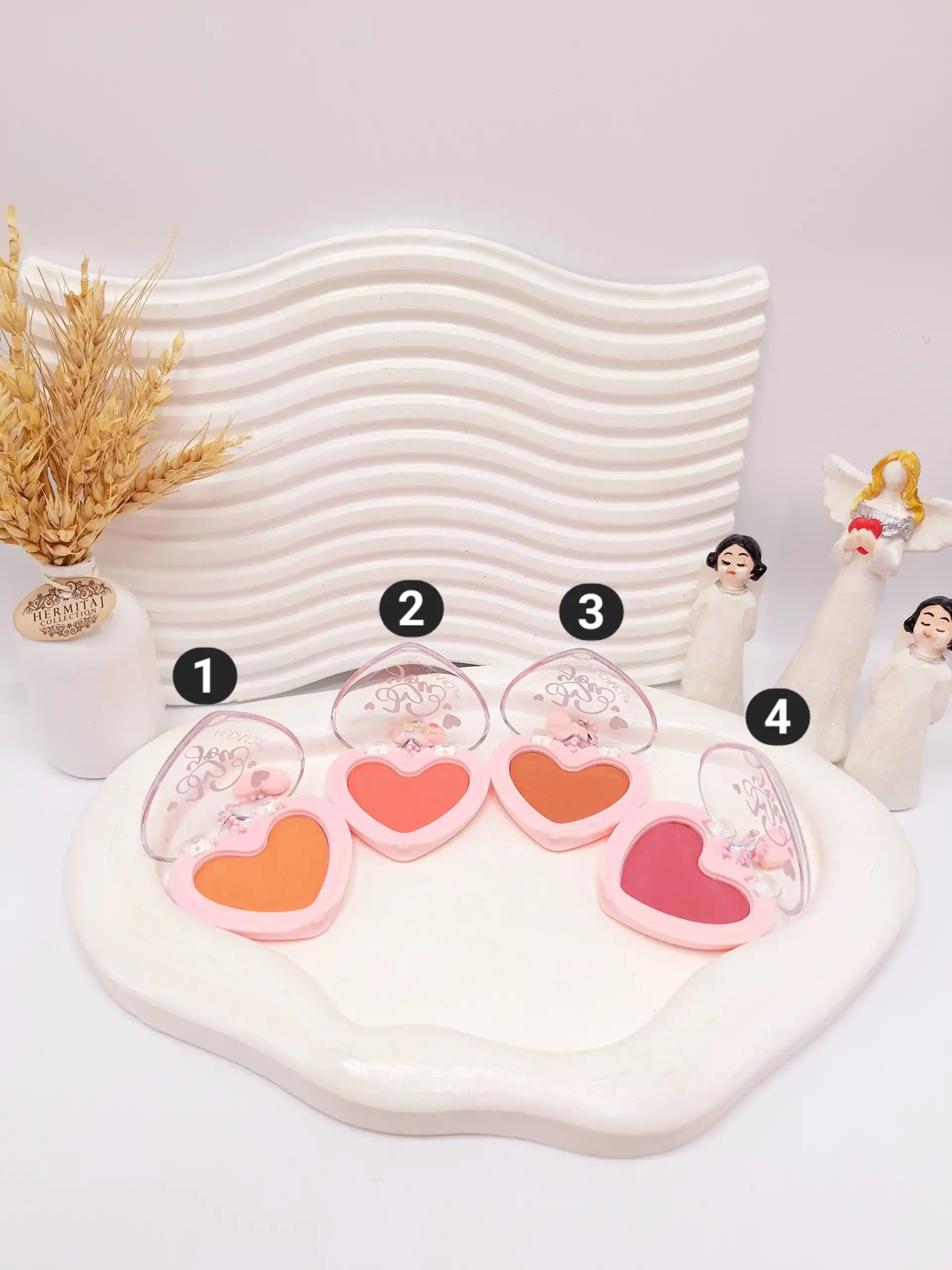 پالت رژ گونه قلبی هدا موجی کد 152