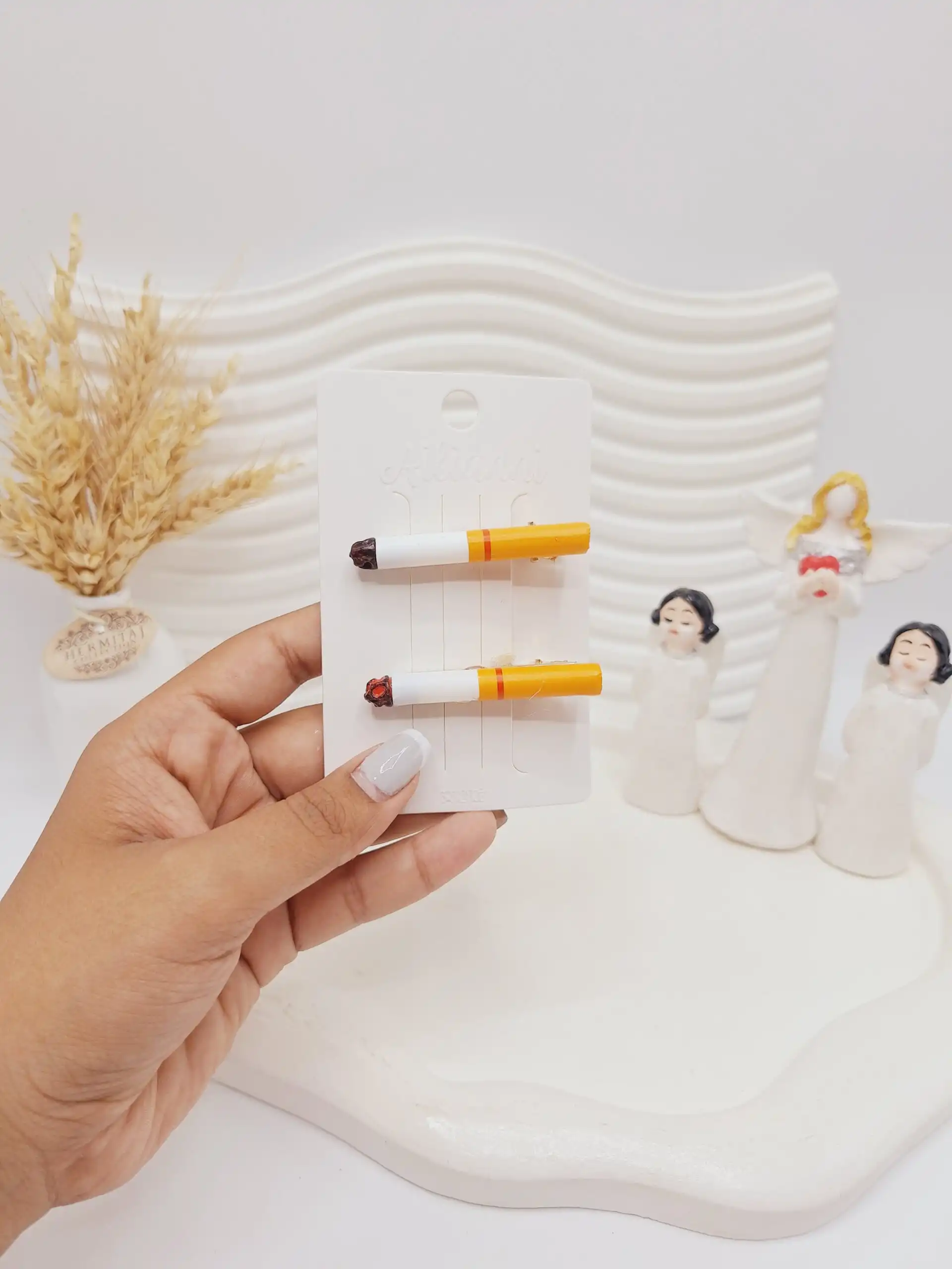 پک کارتی گیره مو طرح سیگار