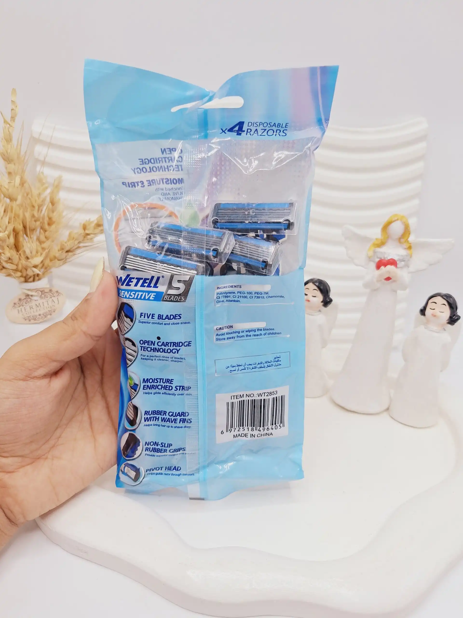 ژیلت مردانه 5لبه 4عددی کد 2853