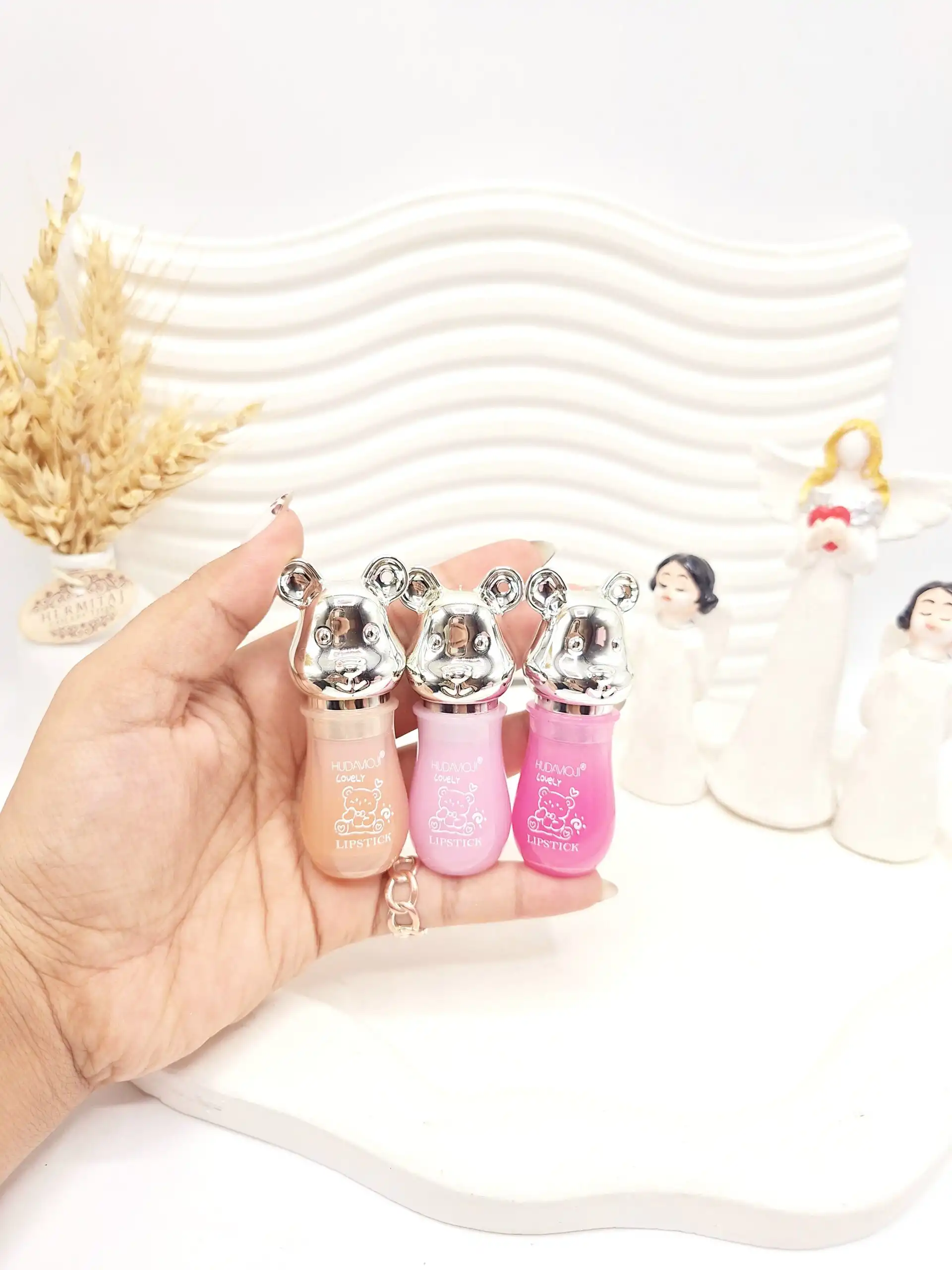 بالم لب سر شیشه ای خرسی برند هدا موجی کد 635