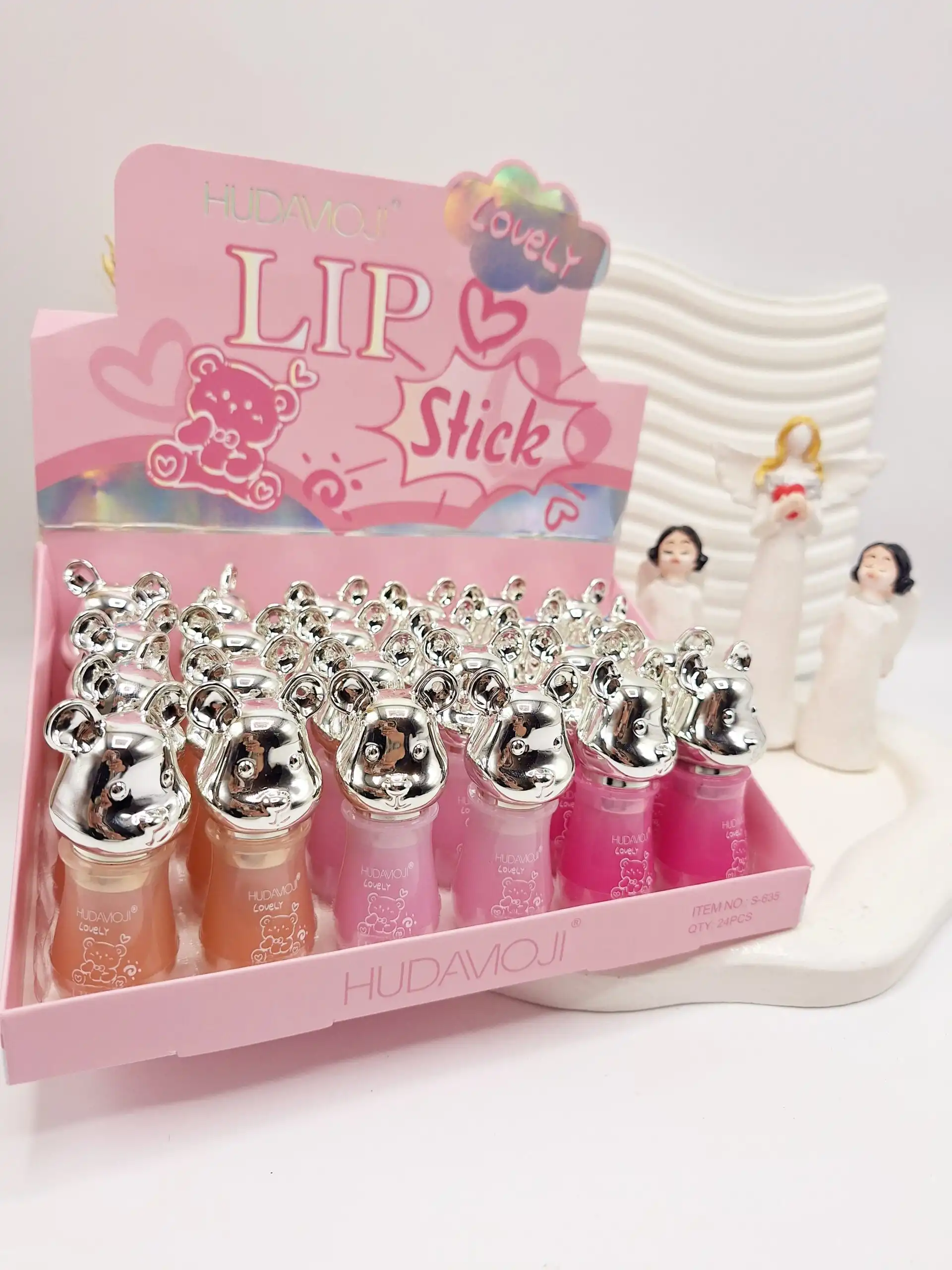 بالم لب سر شیشه ای خرسی برند هدا موجی کد 635