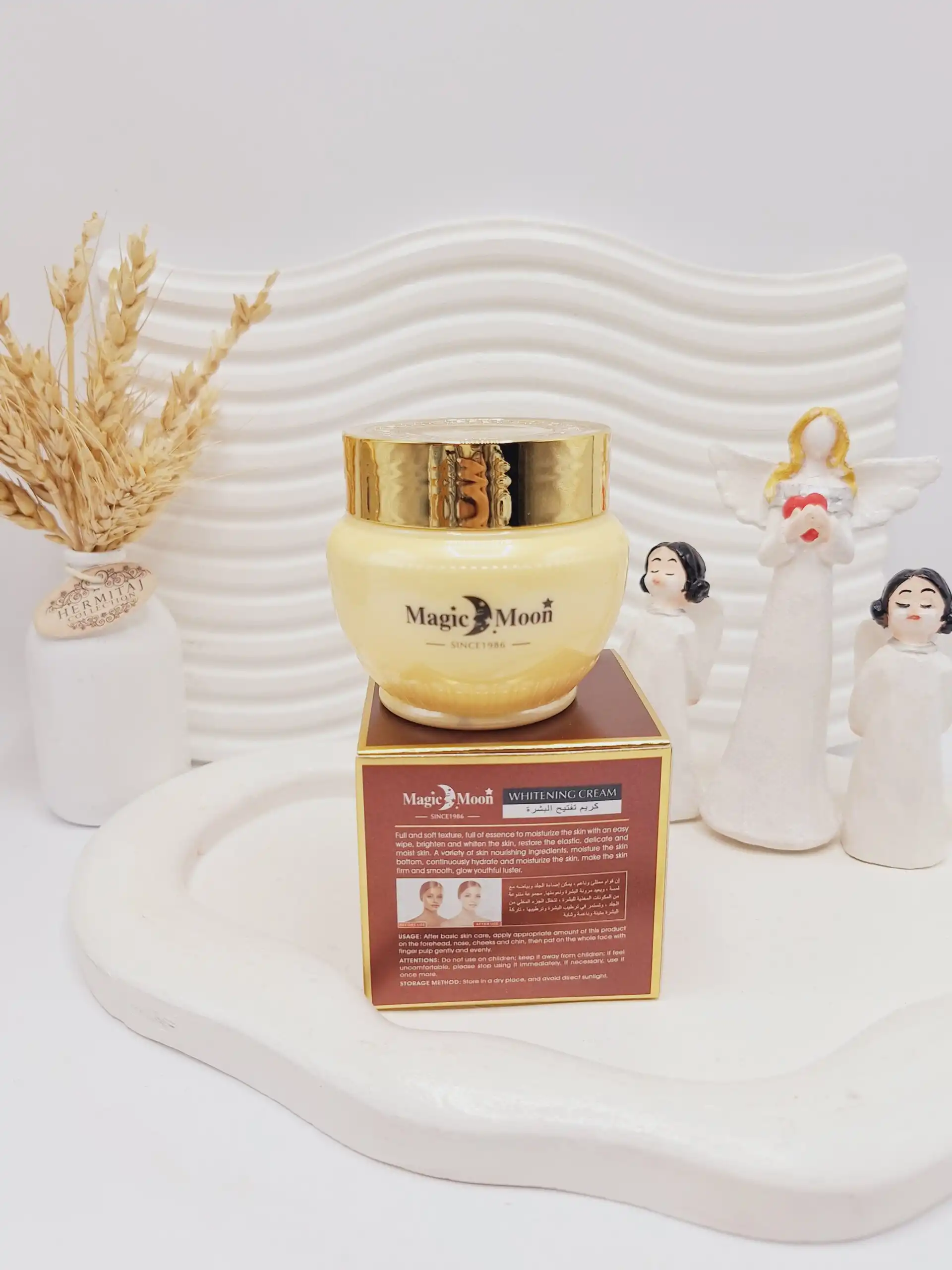 کرم سفید کننده تخصصی پوست صورت و بدن ماه جادویی Magic Moon کد 9592