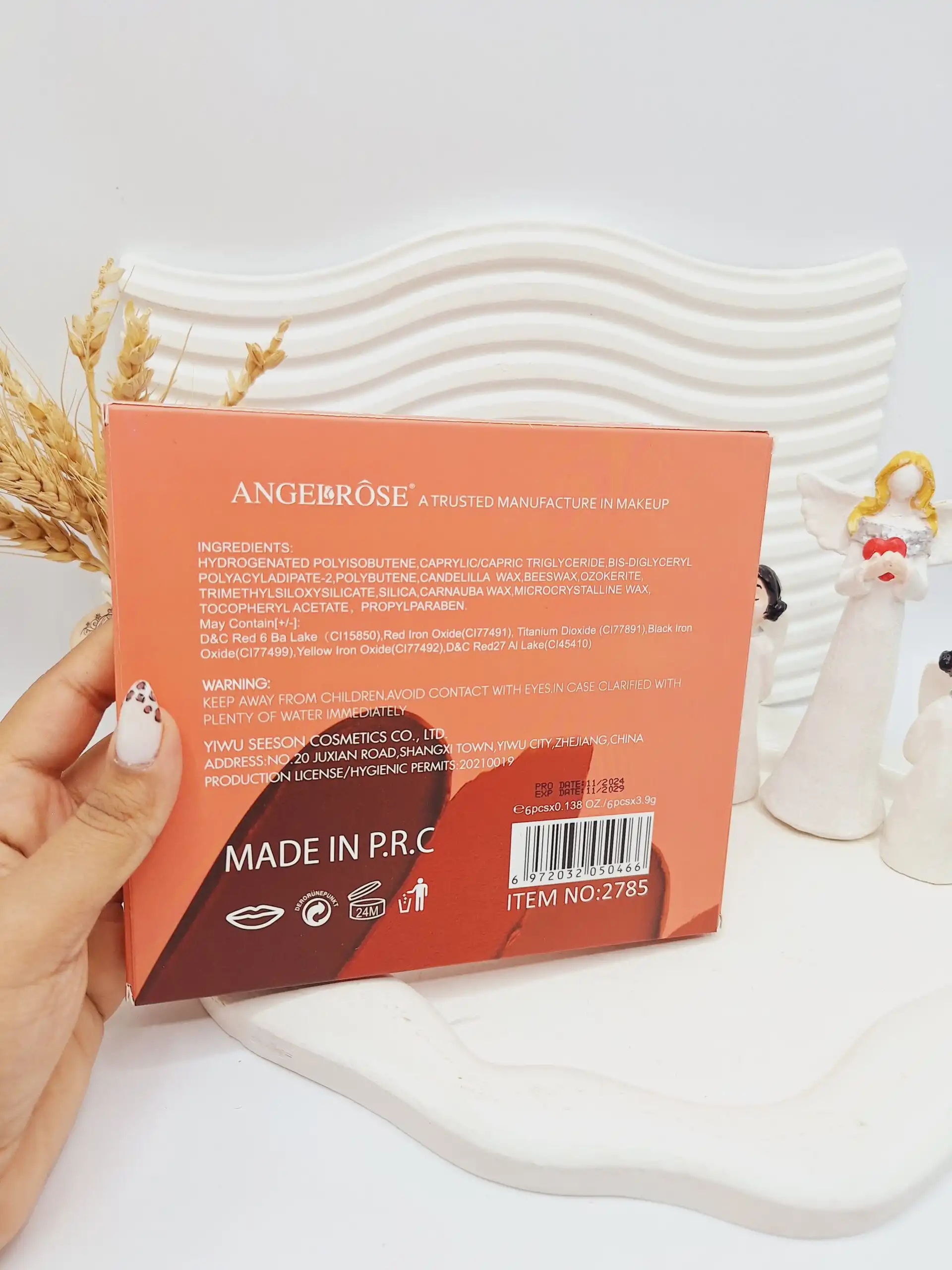 پک رژ لب مدادی 6 تایی برند Kiss me کد 2785