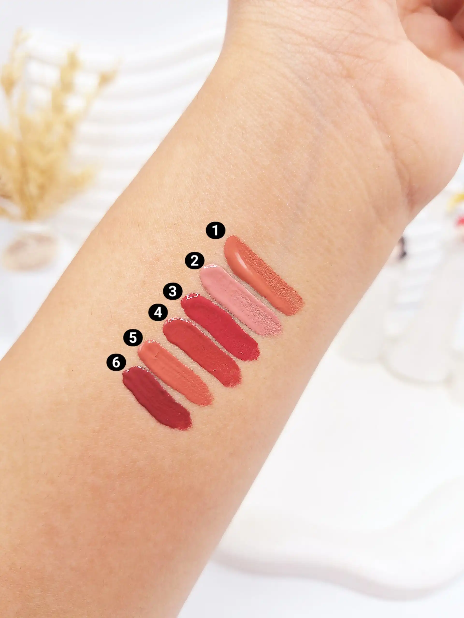 پک رژ مایع 6تایی بدون سرب و مات و مخملی مدل کپسولی برند شیگلم کد 0155