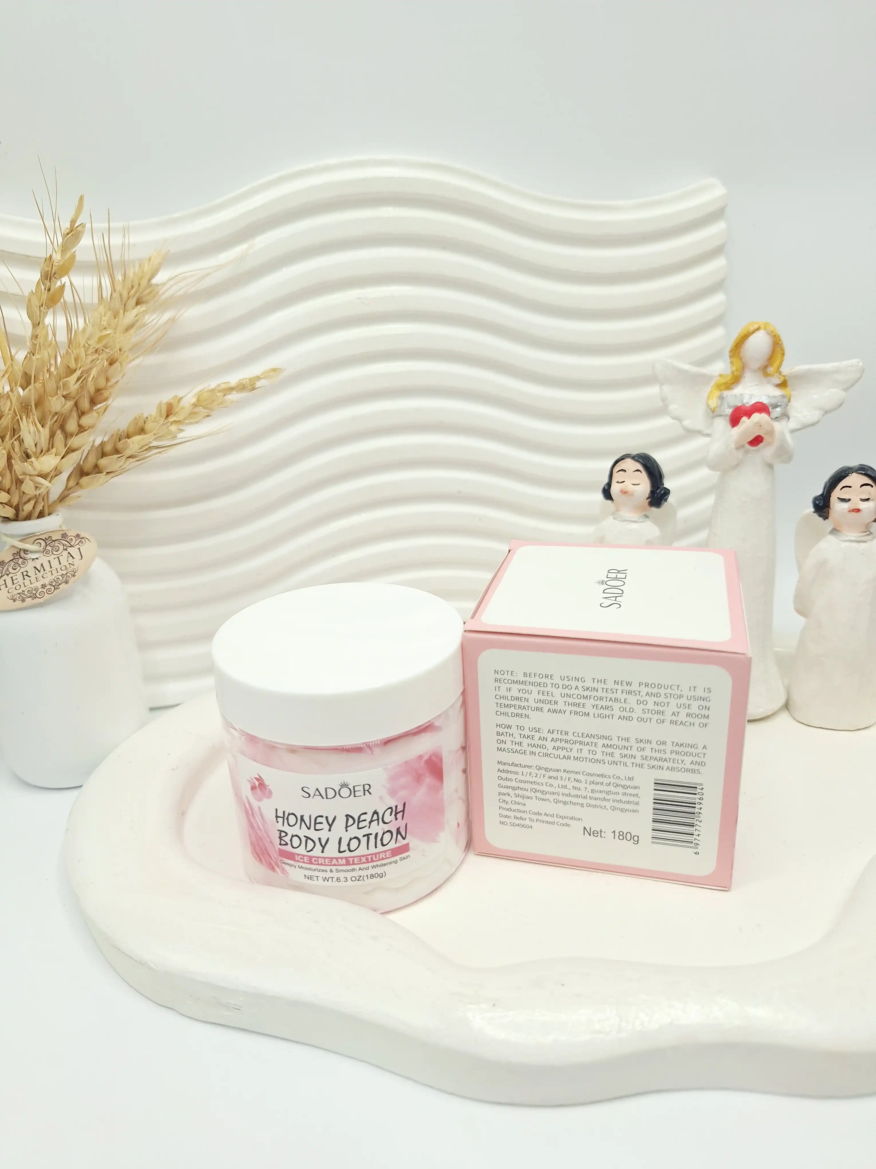 لوسیون بدن بستنی هلو سفید کننده و روشن کننده بدن برند سادور کد 9604