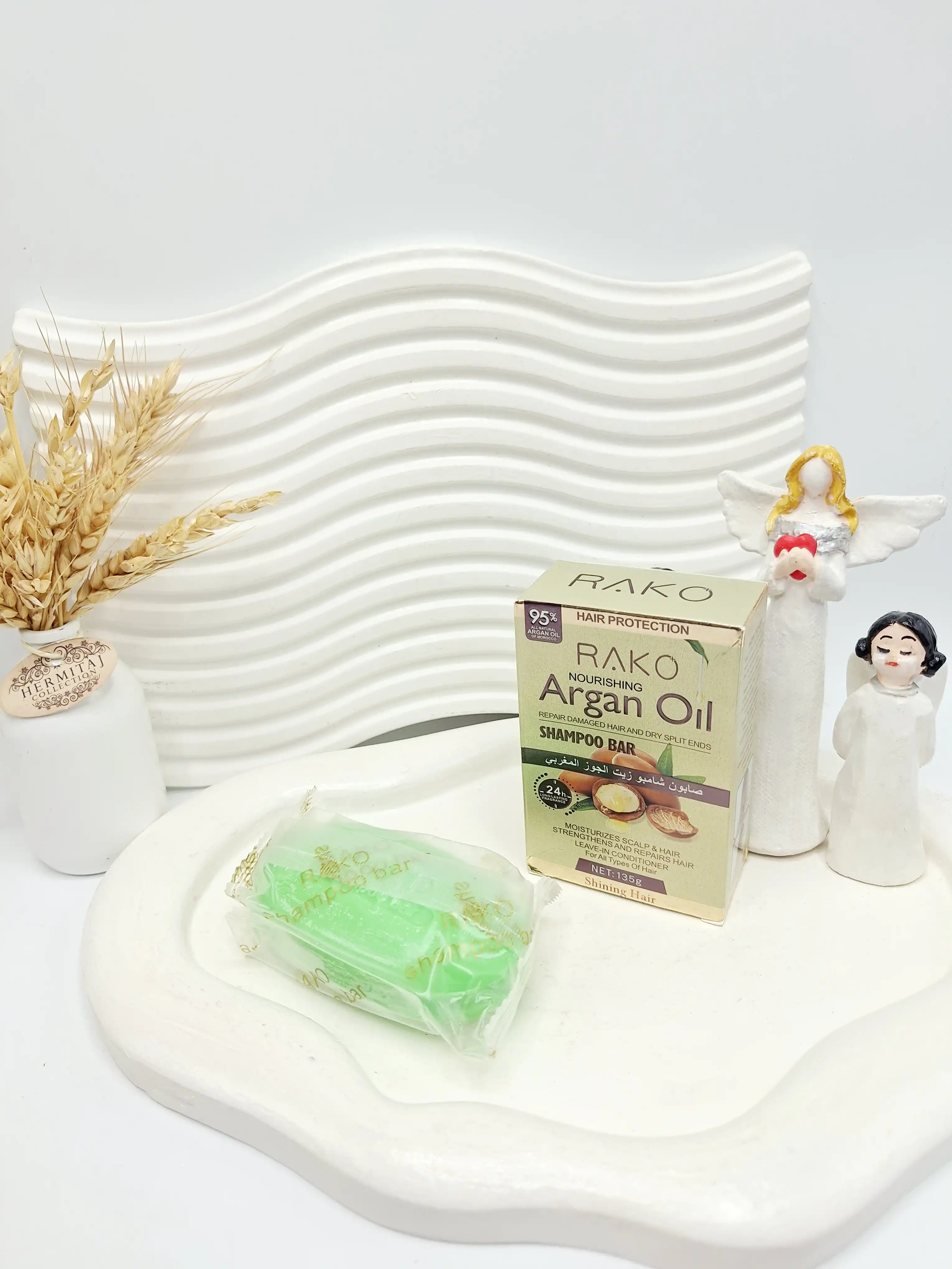 صابون شامپویی مو روغن آرگان و گردوی مراکشی برند راکو کد 3838