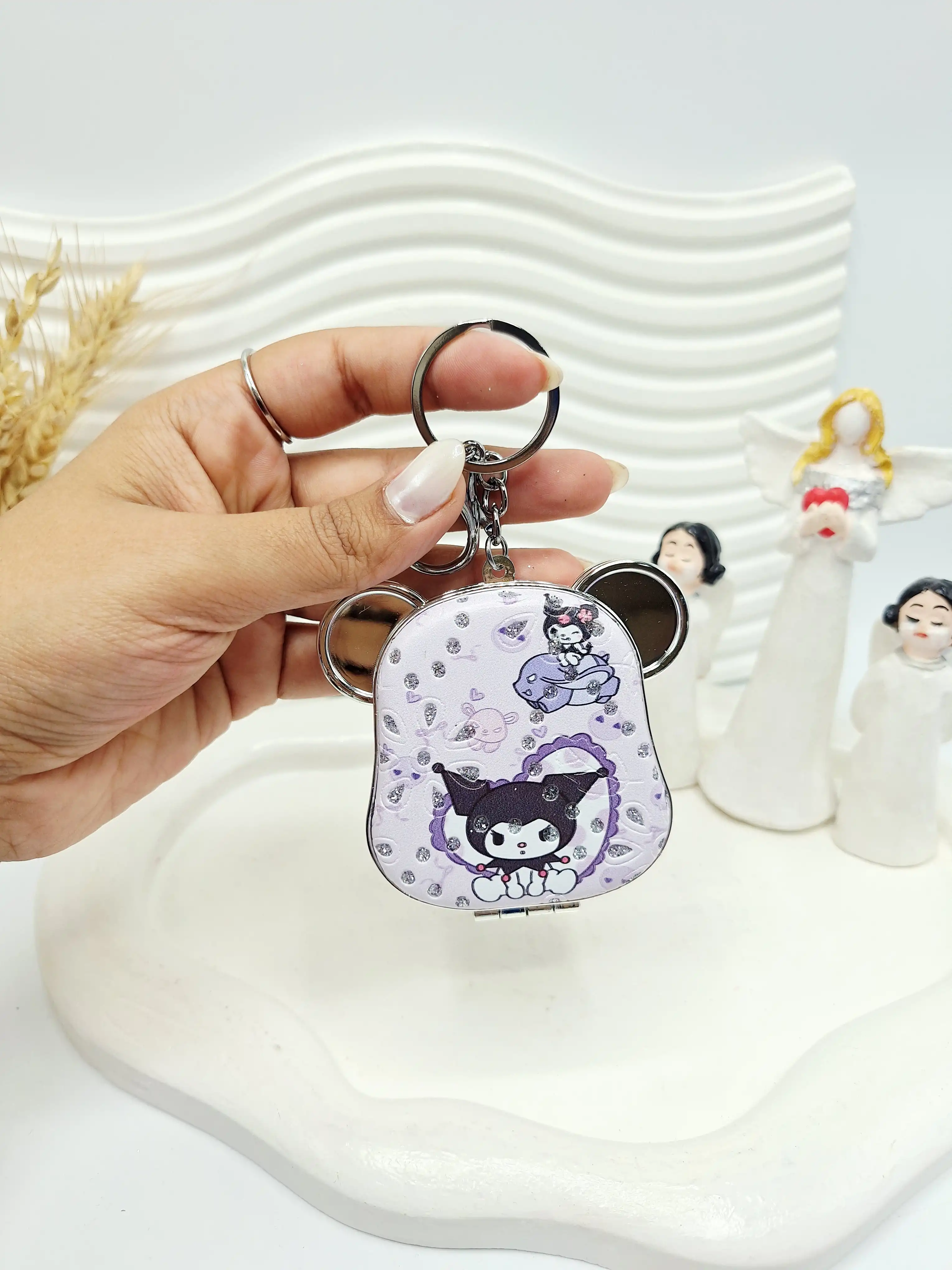 آینه کرومی گوش دار مدل آویز دار