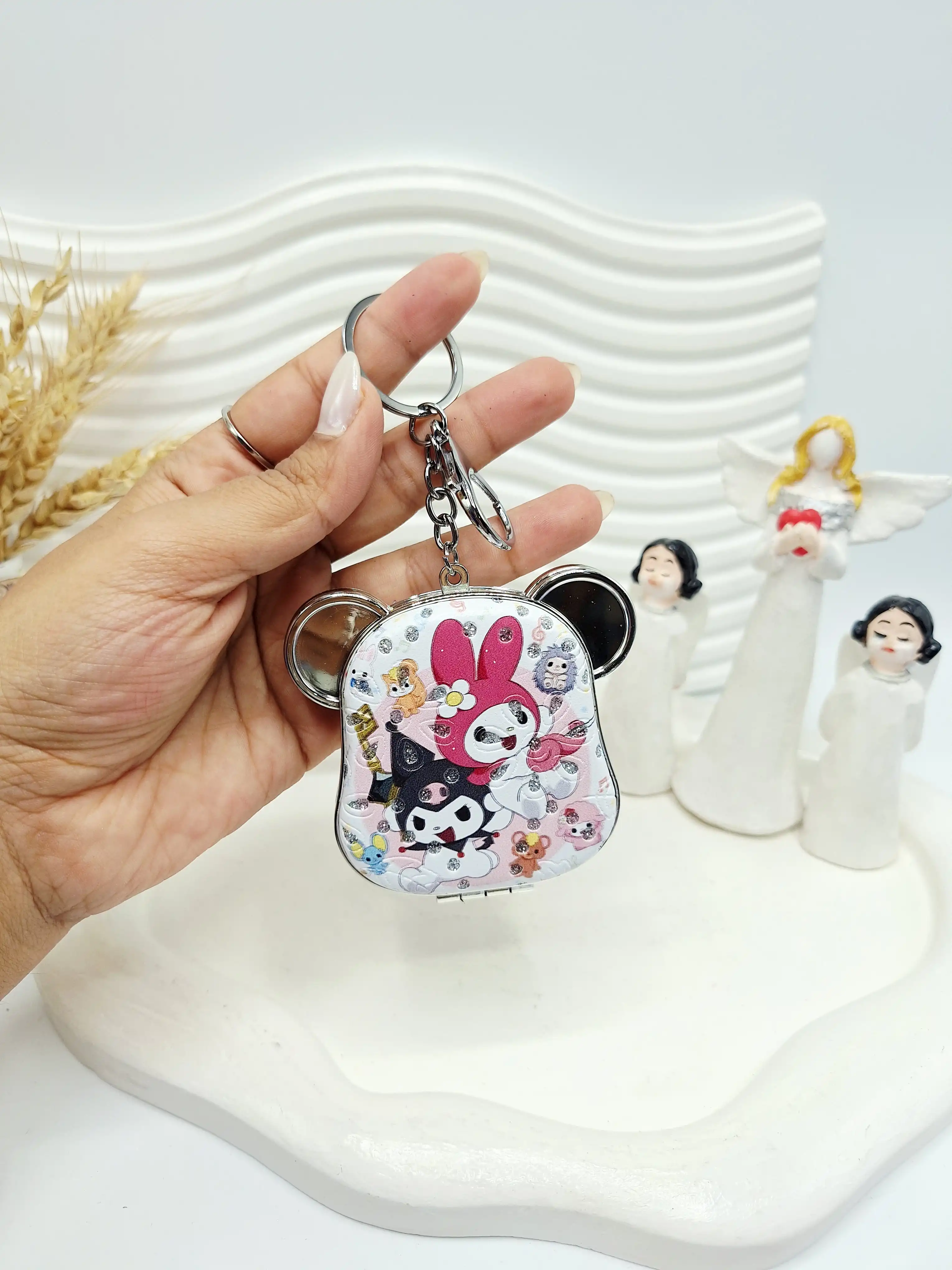 آینه کرومی گوش دار مدل آویز دار