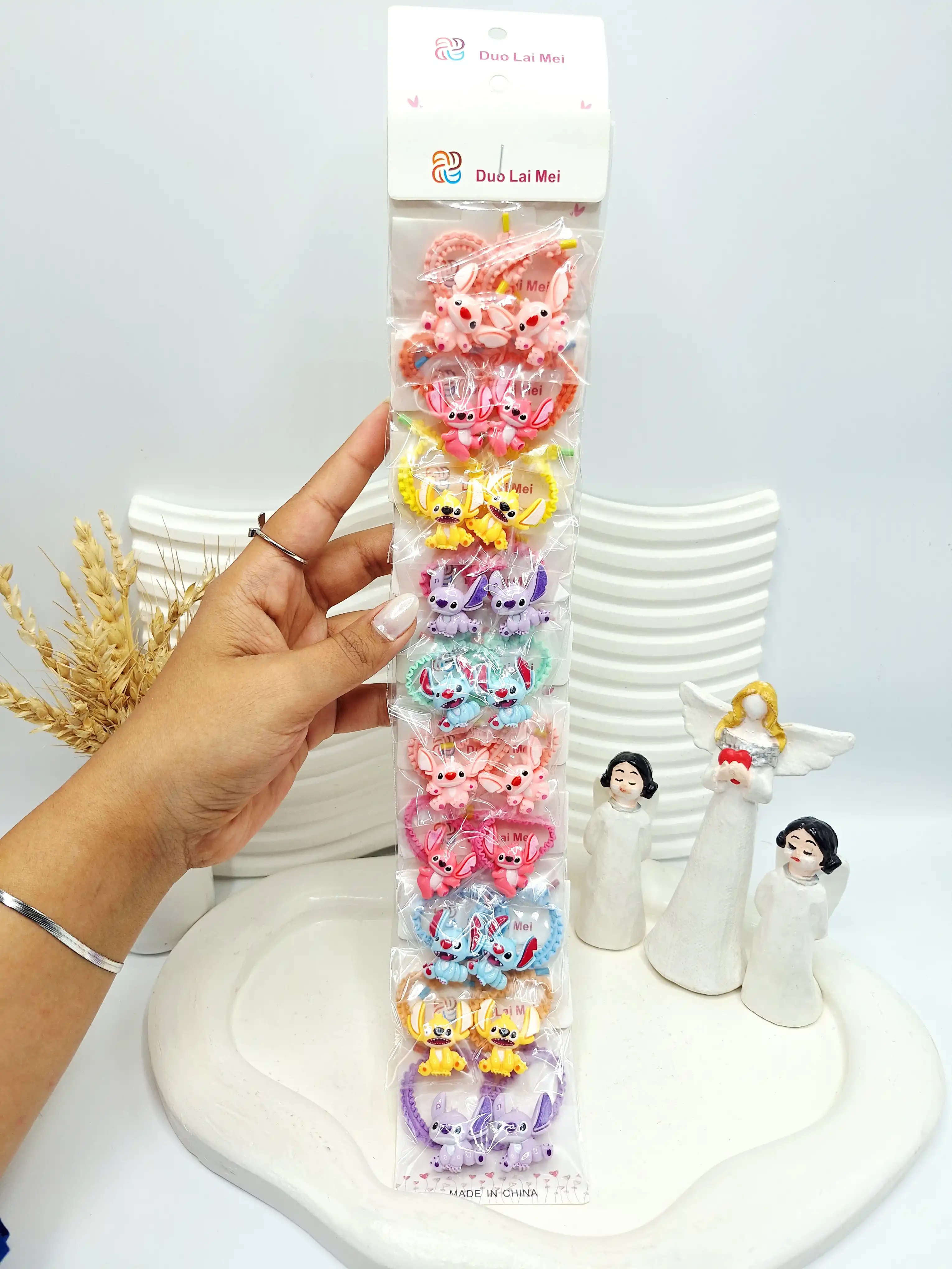 ست 12 تایی کش مو 2 تایی طرح استیچ