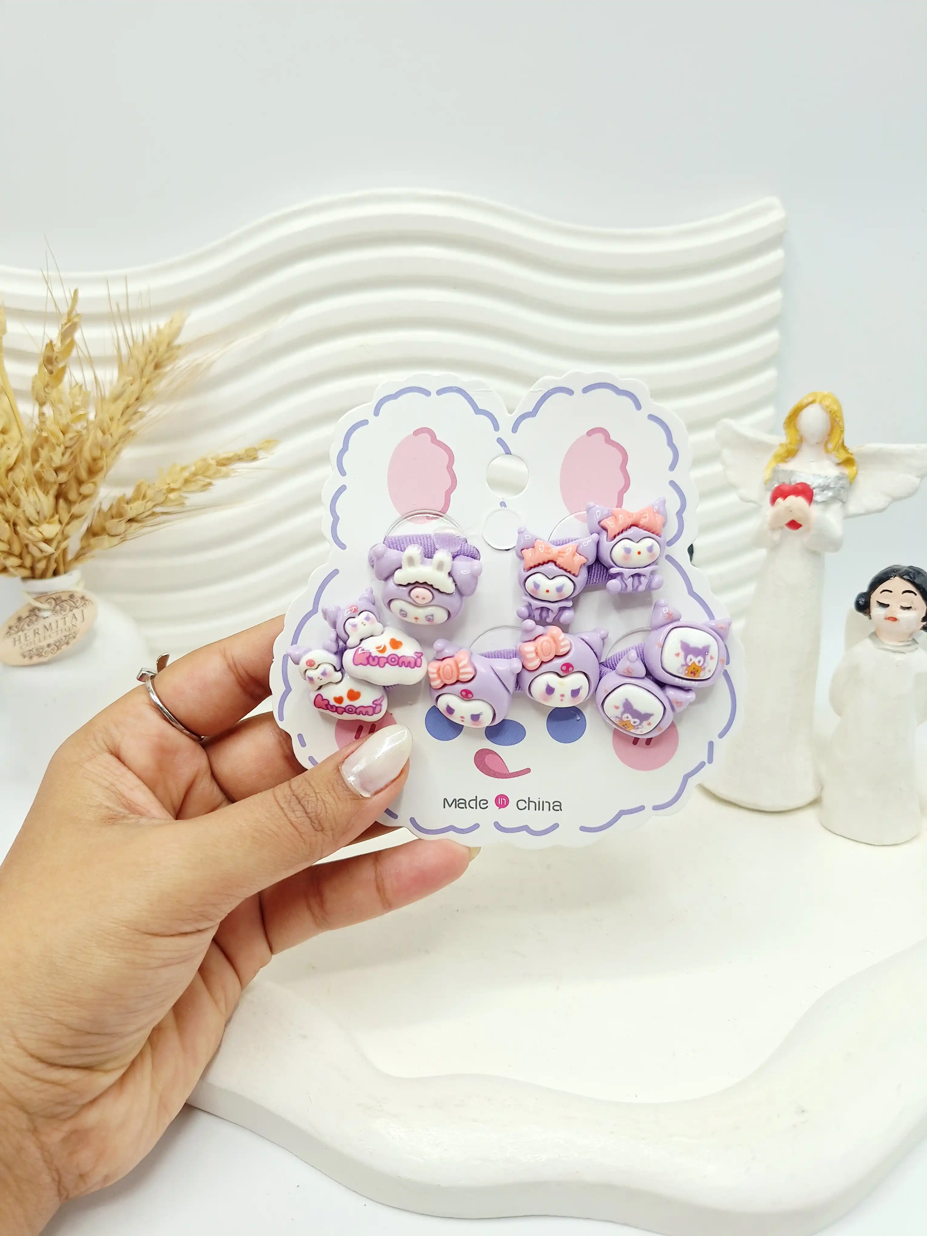 پک 10 تایی کش مو طرح دلقک کرومی