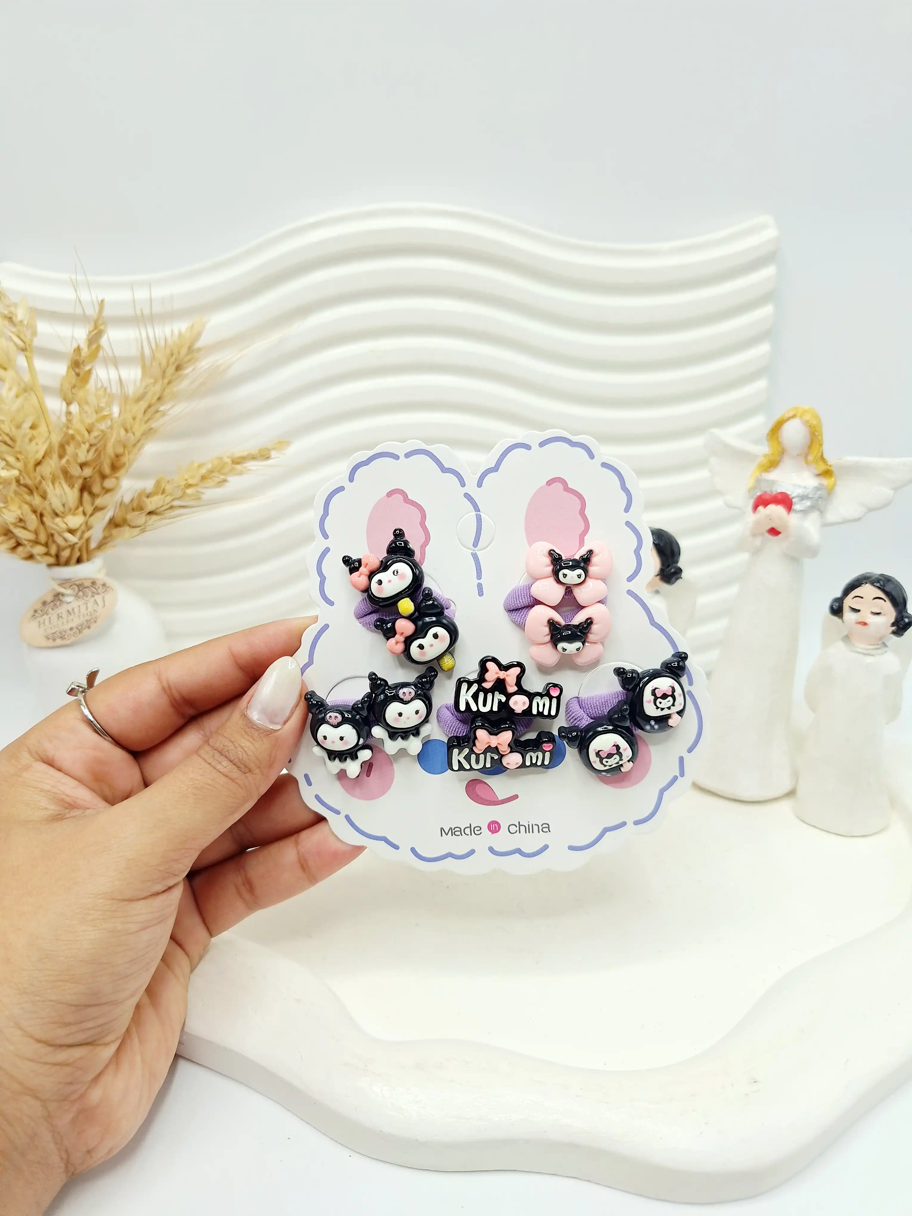 پک 10 تایی کش مو طرح دلقک کرومی