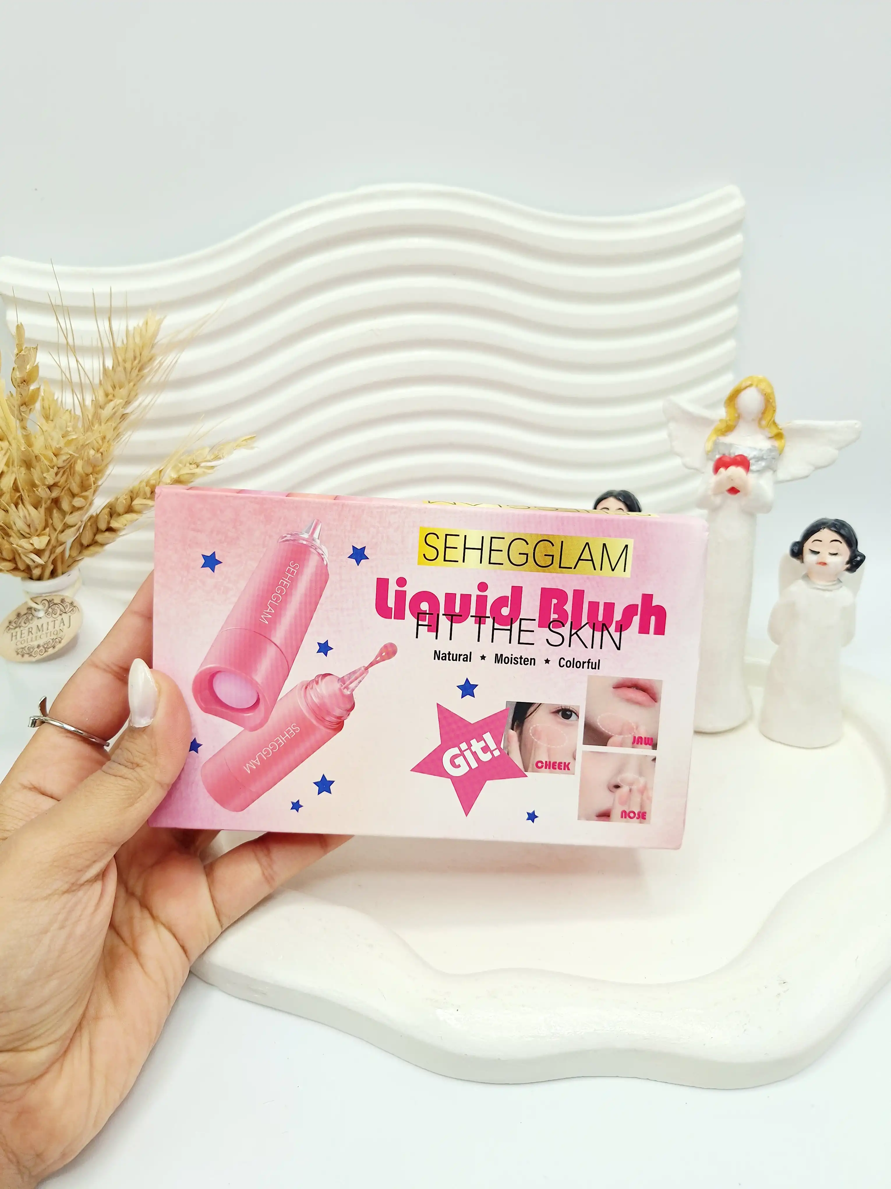 رژگونه مایع پینترستی دکمه ای برند شیگلم SEHEGGLAM کد 1137