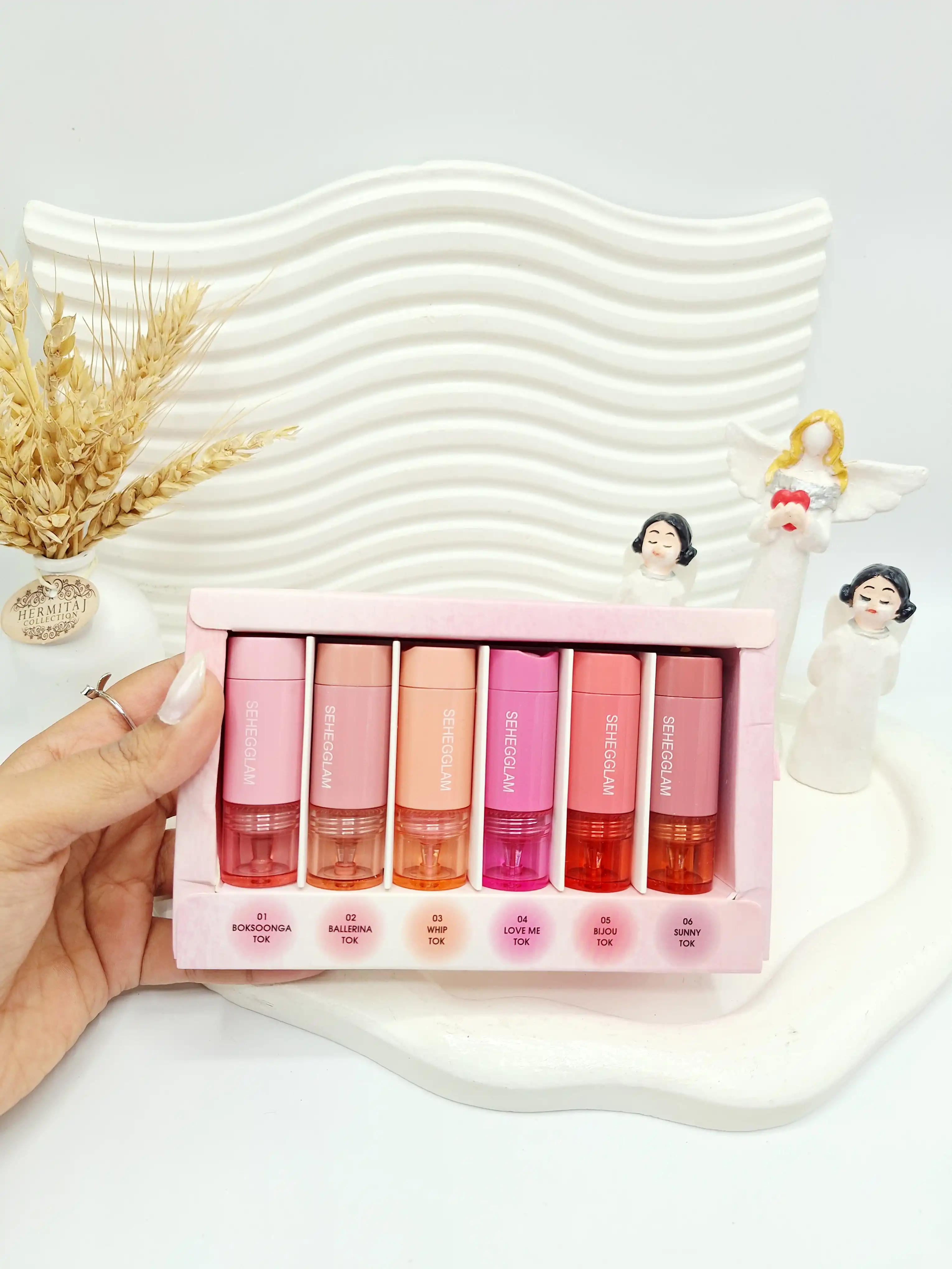 رژگونه مایع پینترستی دکمه ای برند شیگلم SEHEGGLAM کد 1137