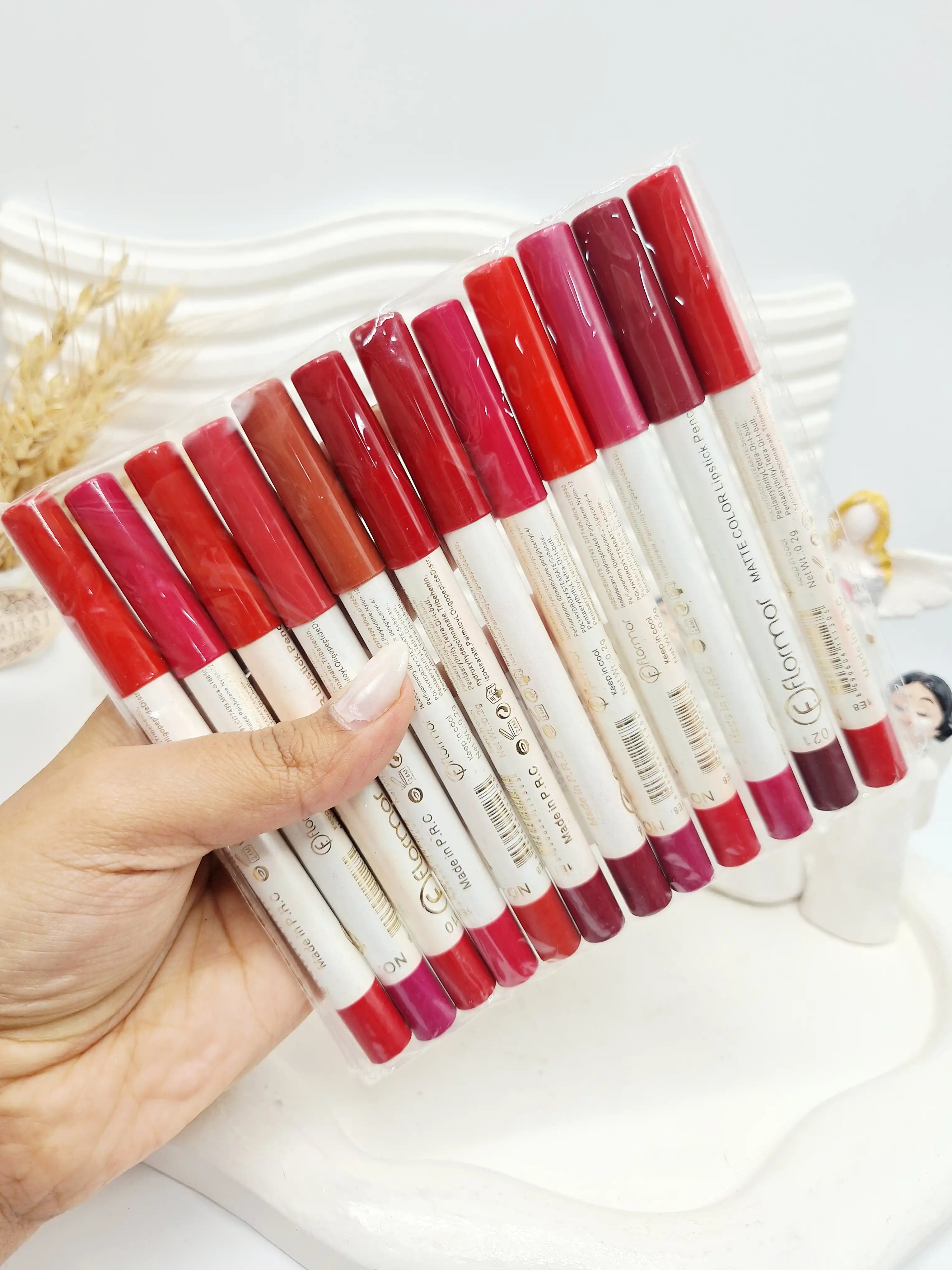 پک 12 تایی رژ مدادی فلورمار Flormar کد 4907