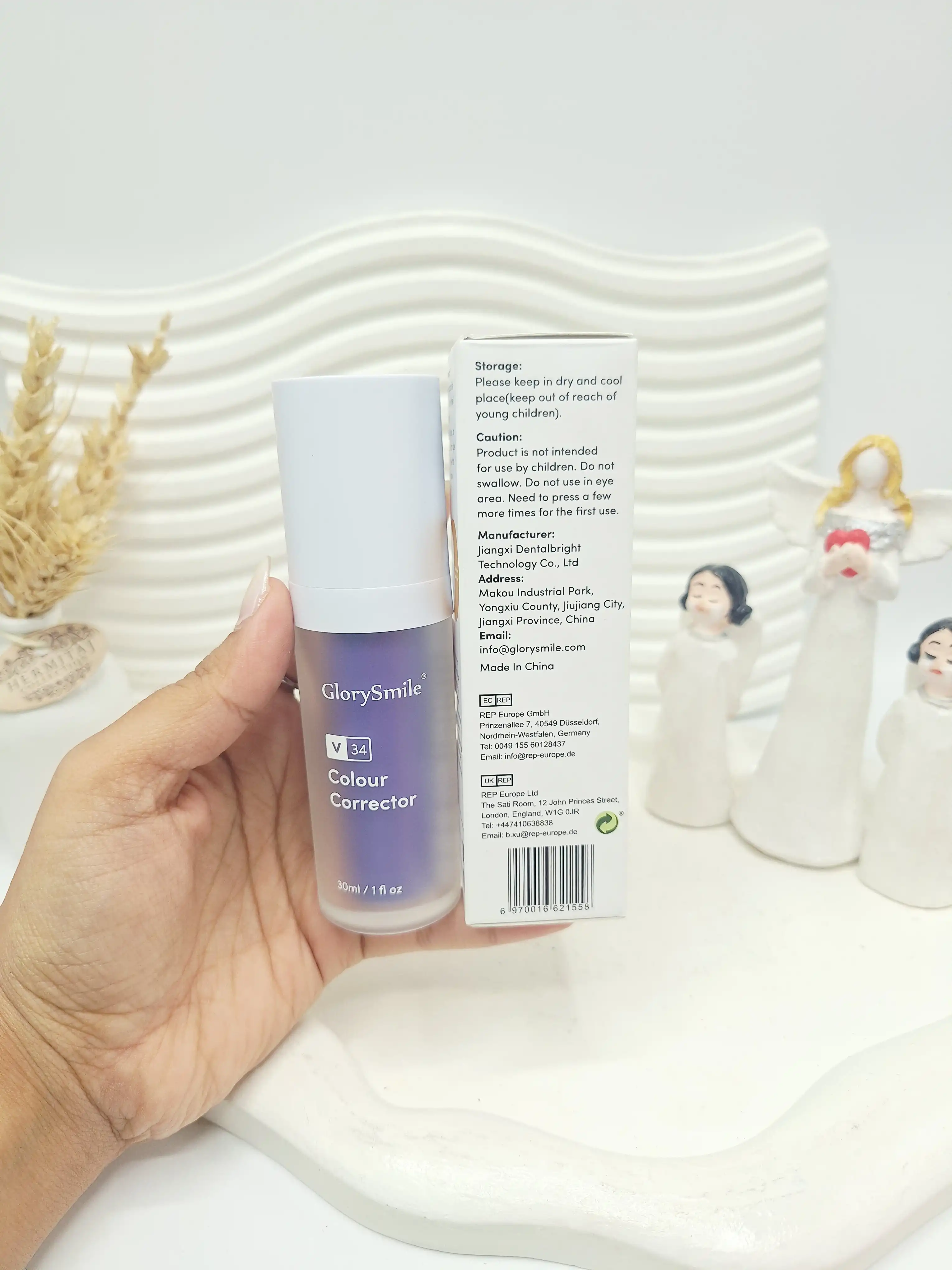 سفید کننده سریع دندان گلوری اسمایل V34 رفع زردی و سیاهی اورجینال اصلی کد 1558