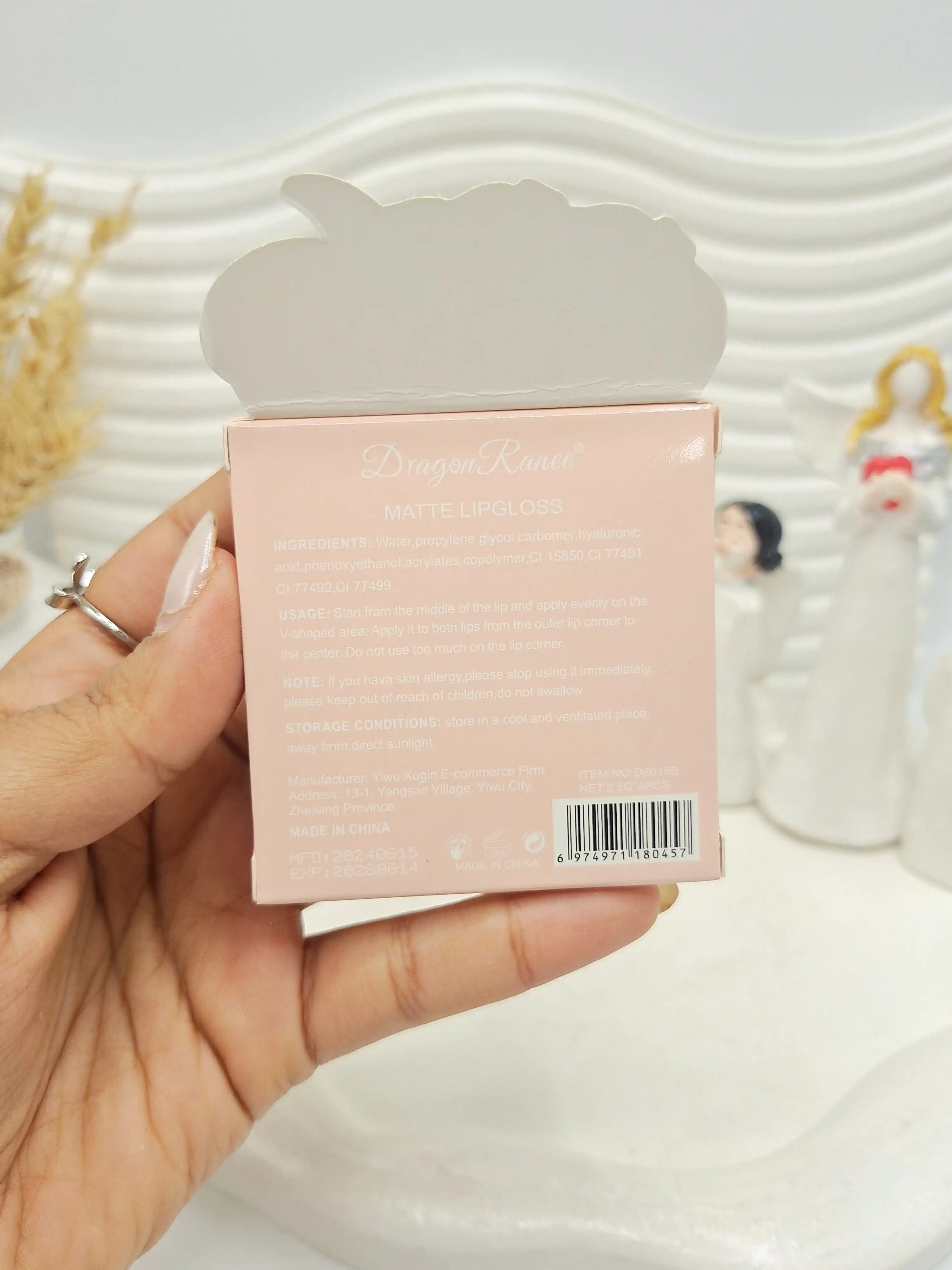 پک رژ لب 4 عددی هلو دراگون رانی کد 0457