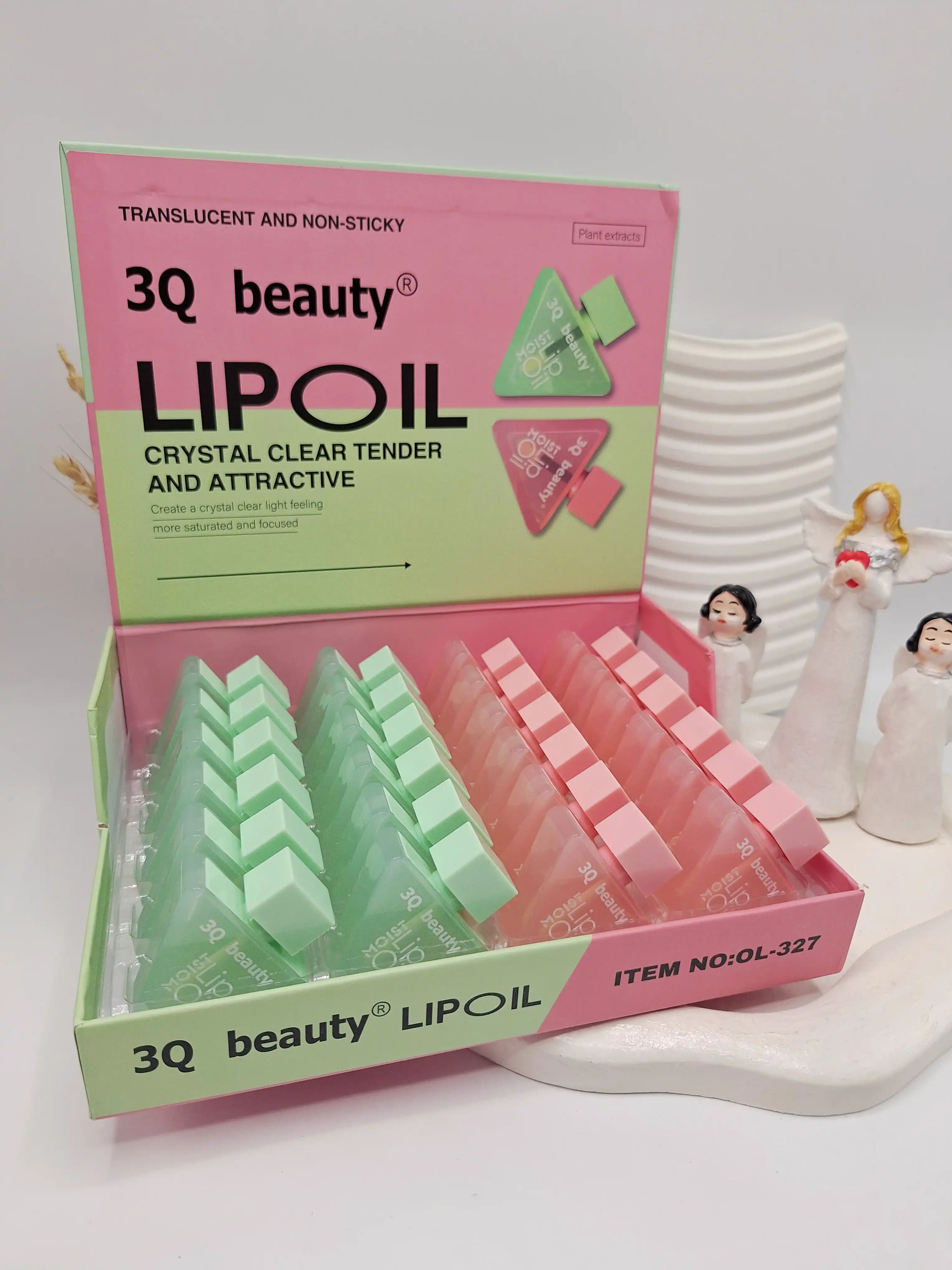 برق لب مثلثی 3Q beauty کد 327