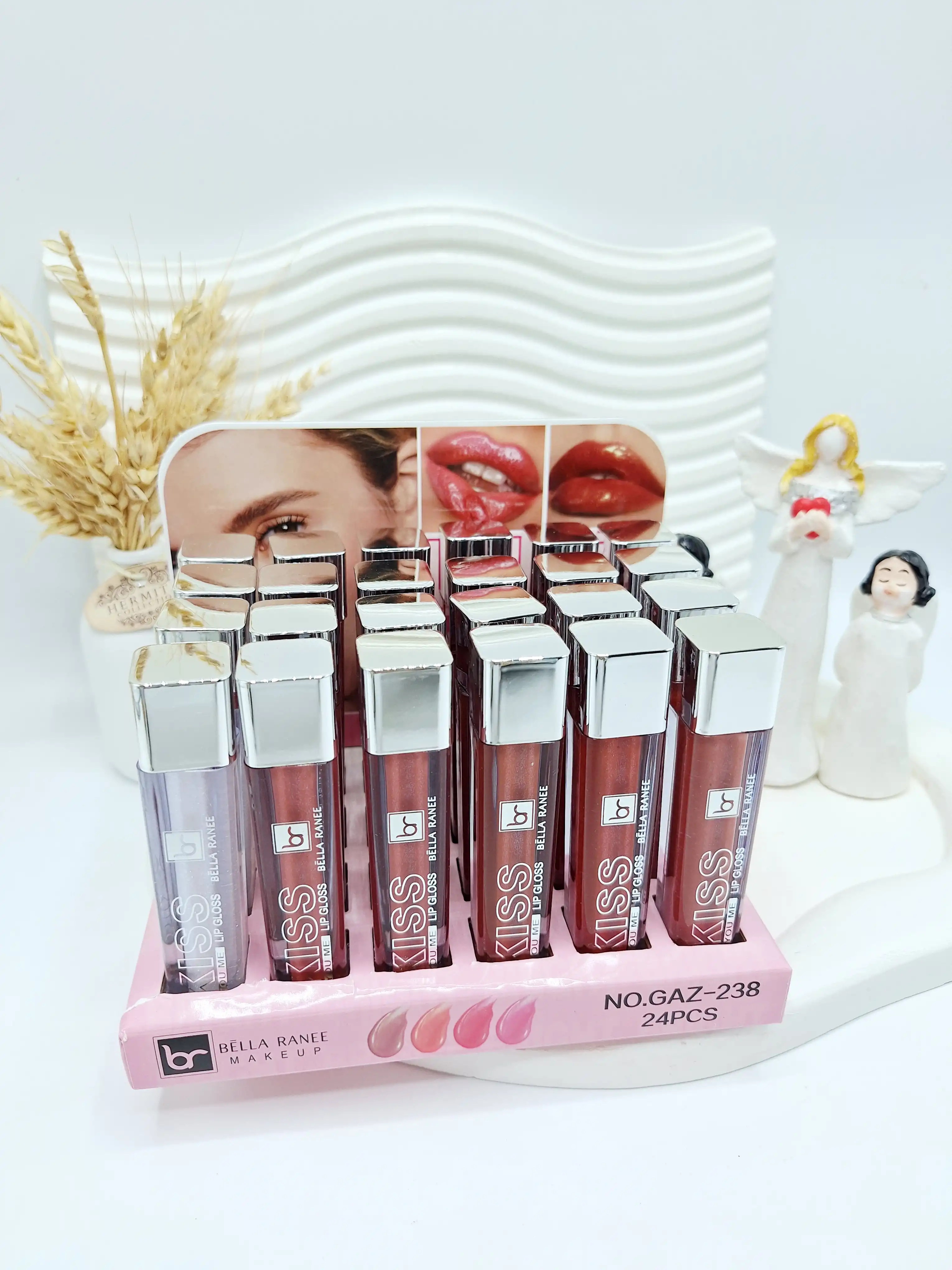 پک 6 تایی رژ مایع شاین اکلیلی زیبا BELLA RANEE کد 238