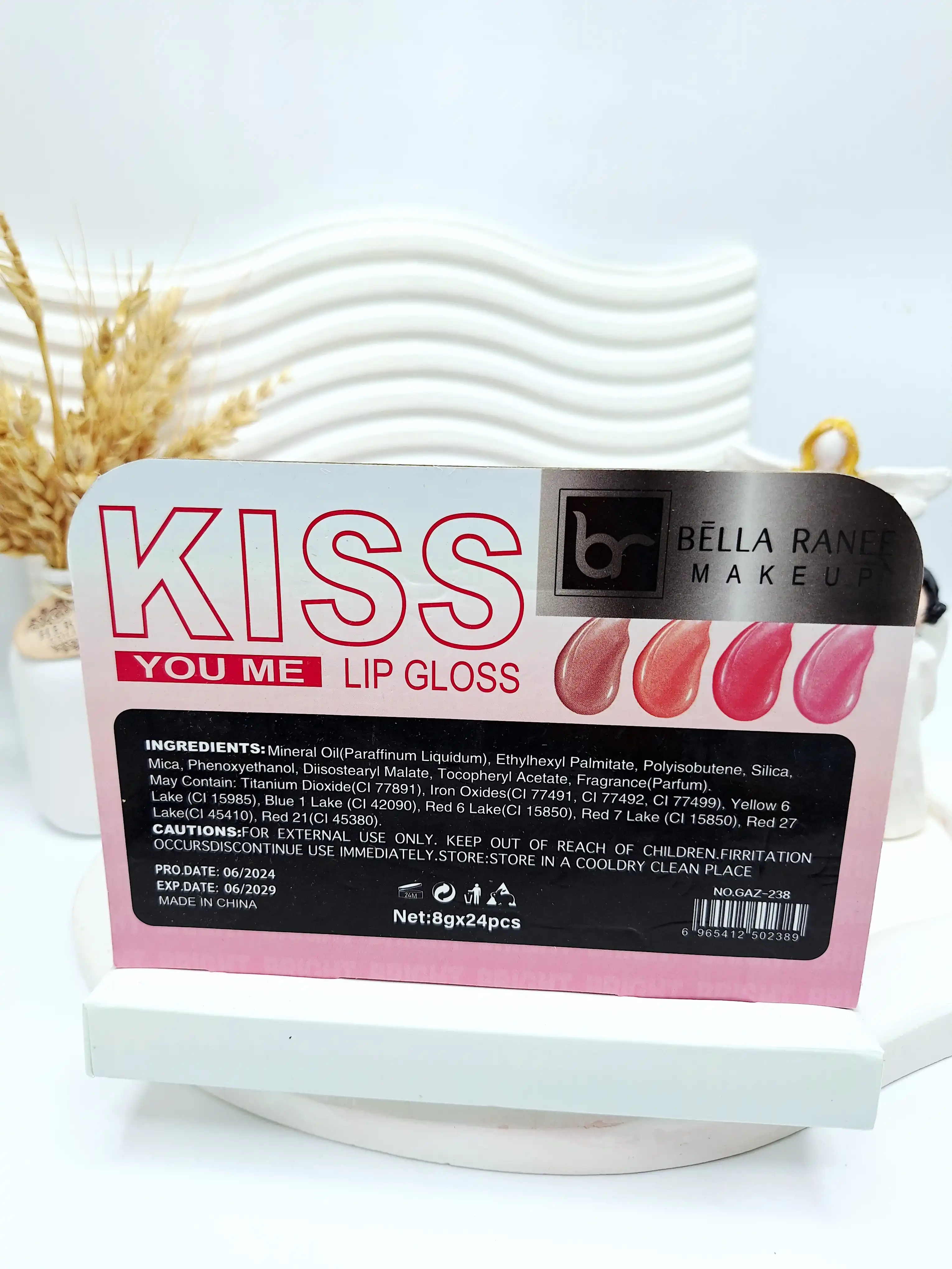 پک 6 تایی رژ مایع شاین اکلیلی زیبا BELLA RANEE کد 238