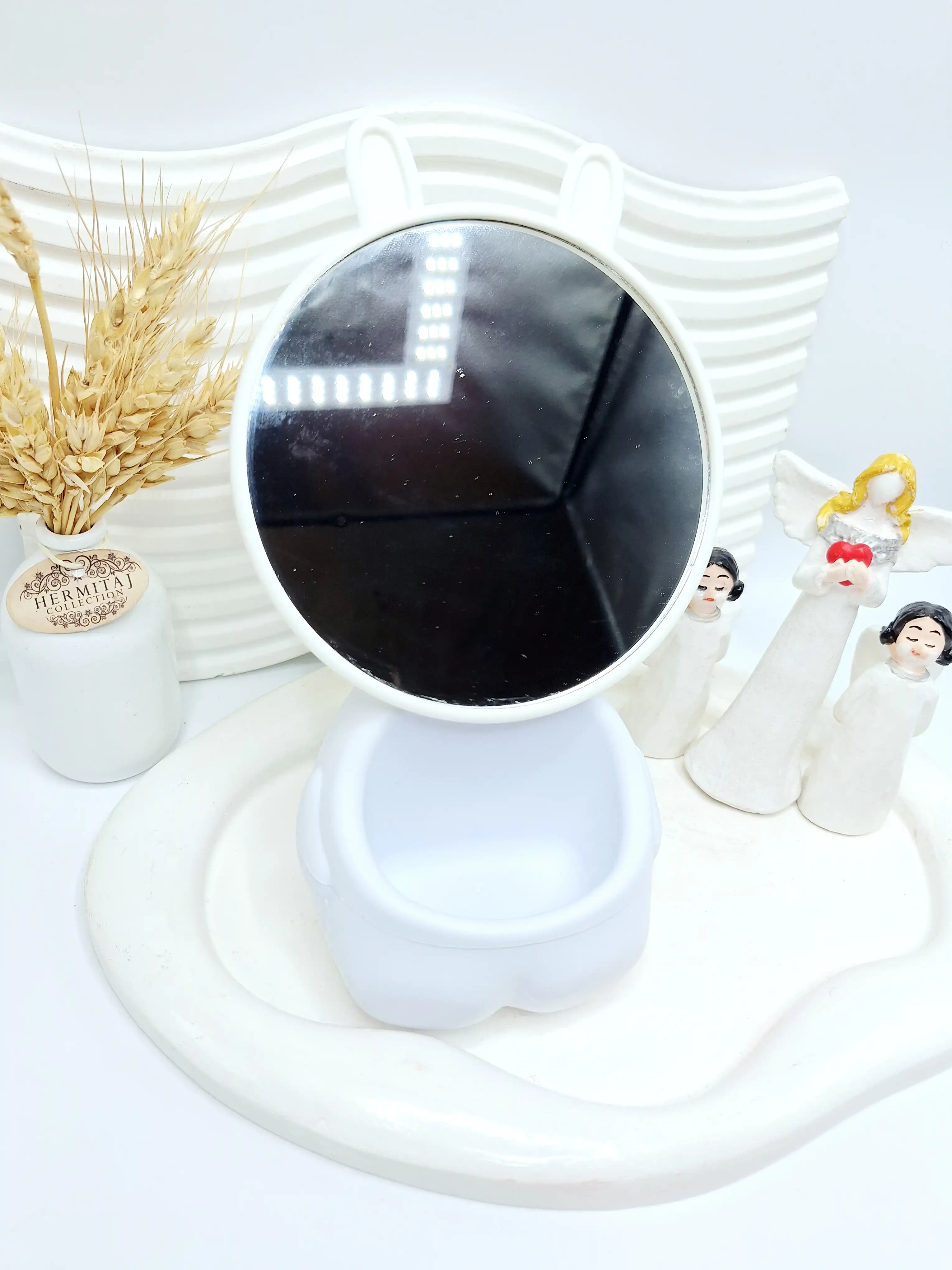 آینه گرد رومیزی طرح خرگوشی