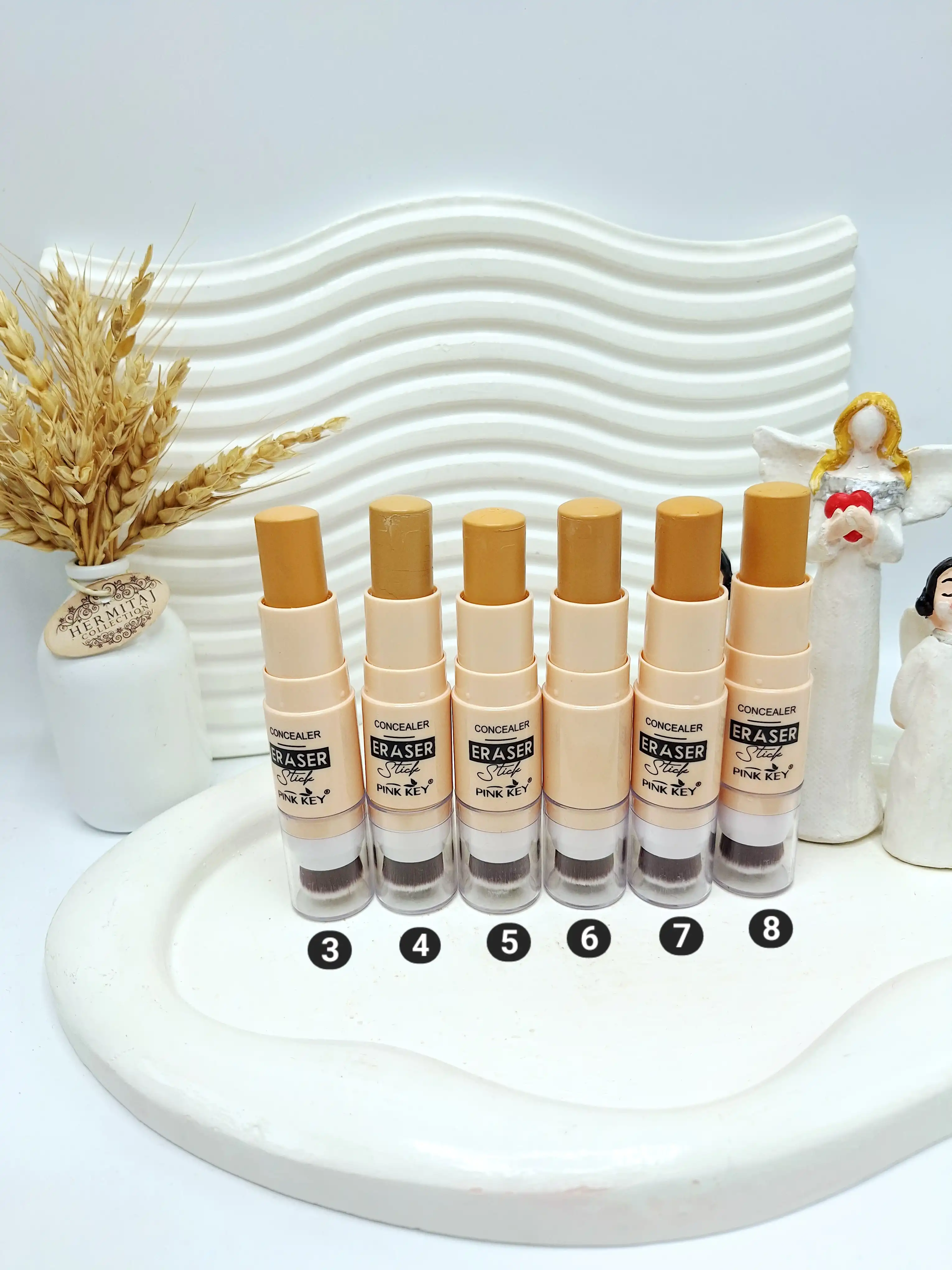 کانسیلر استیکی به همراه براش فید برند PINK KEY کد 232