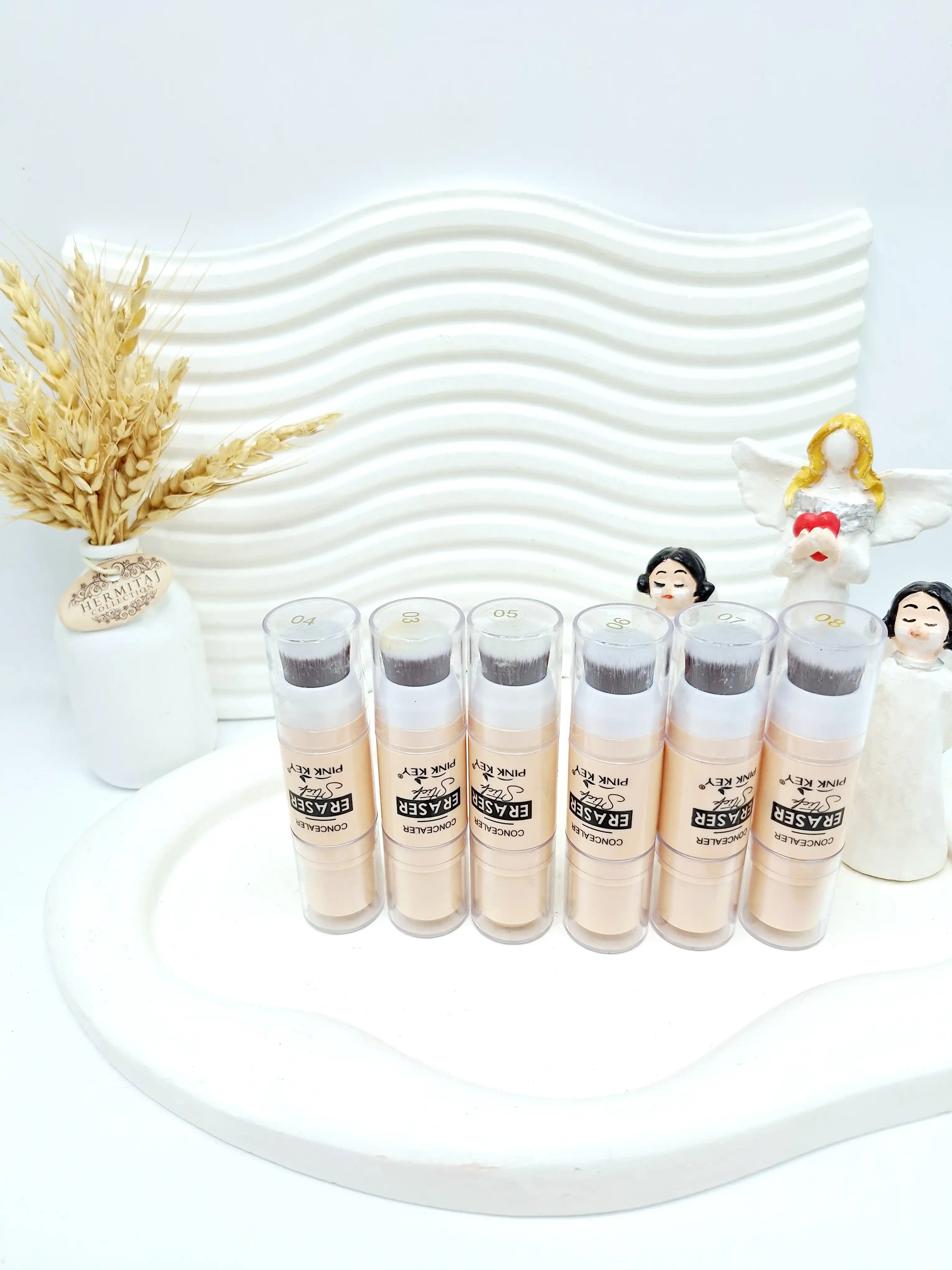 کانسیلر استیکی به همراه براش فید برند PINK KEY کد 232