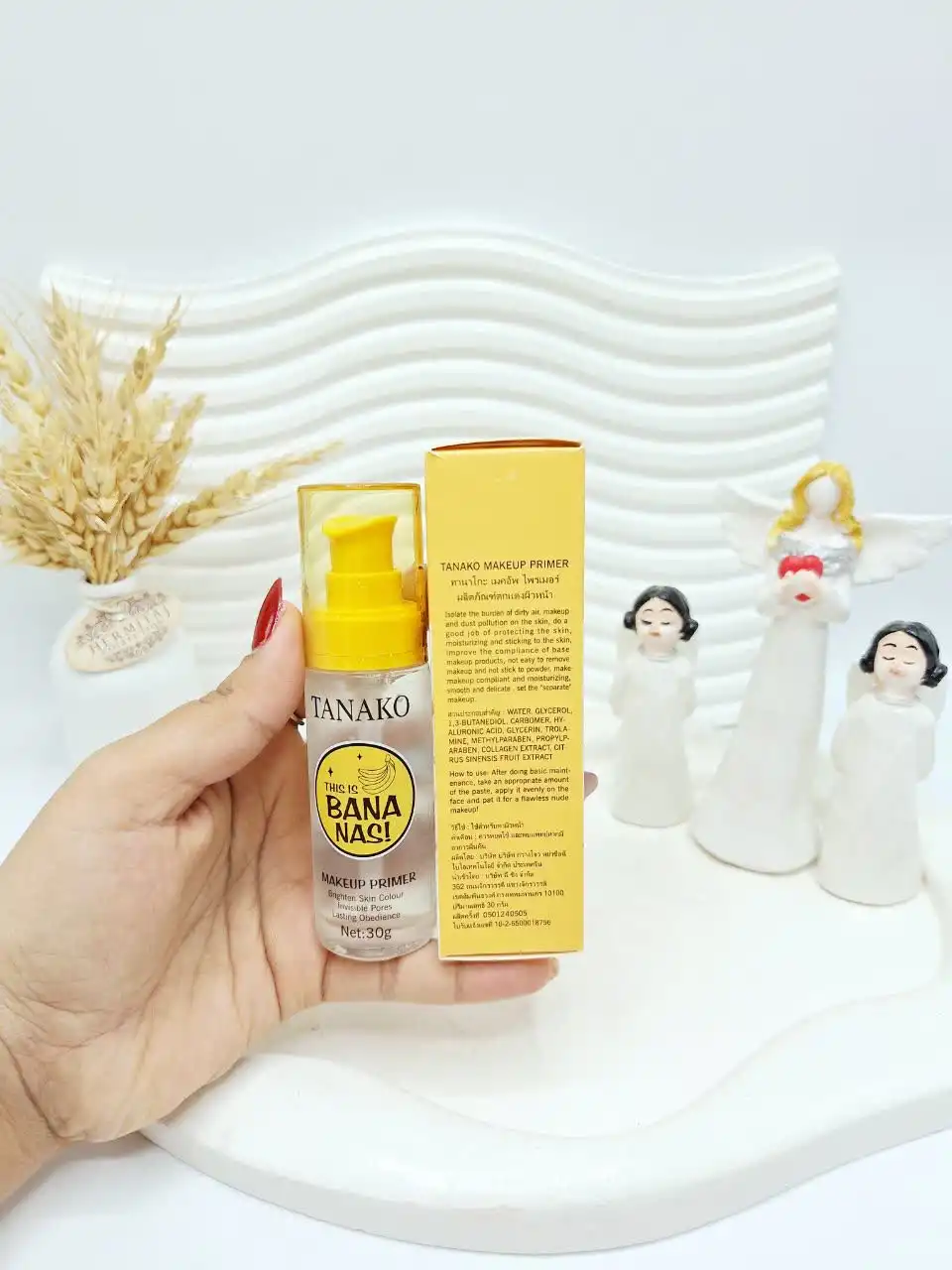 پرایمر روشن کننده و رفع منافذ پوست رایحه موز  24 ساعته برند TANAKO کد 0858