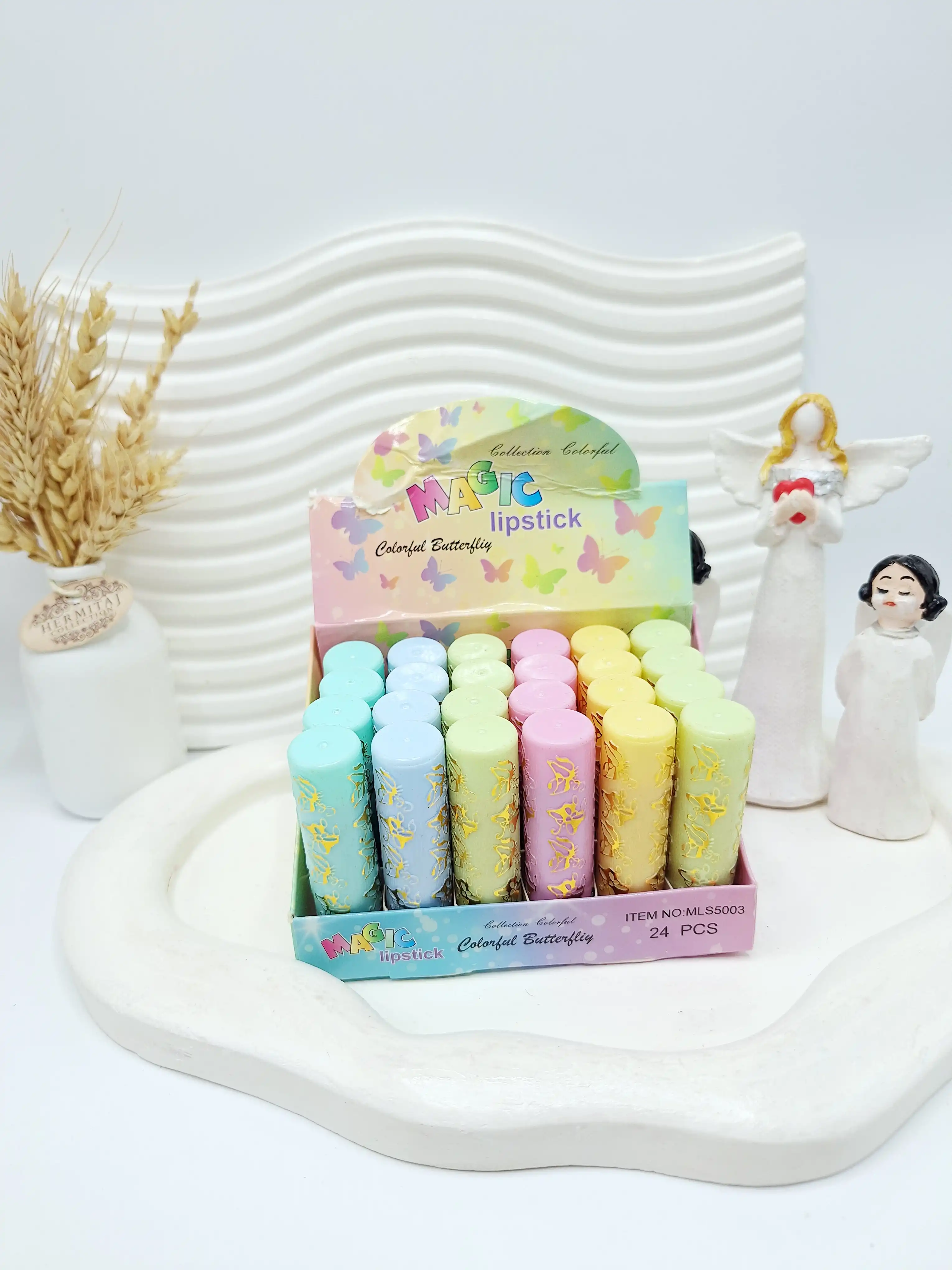 بالم لب پوکه طلا کوب پروانه ای برند مجیک کد 5003