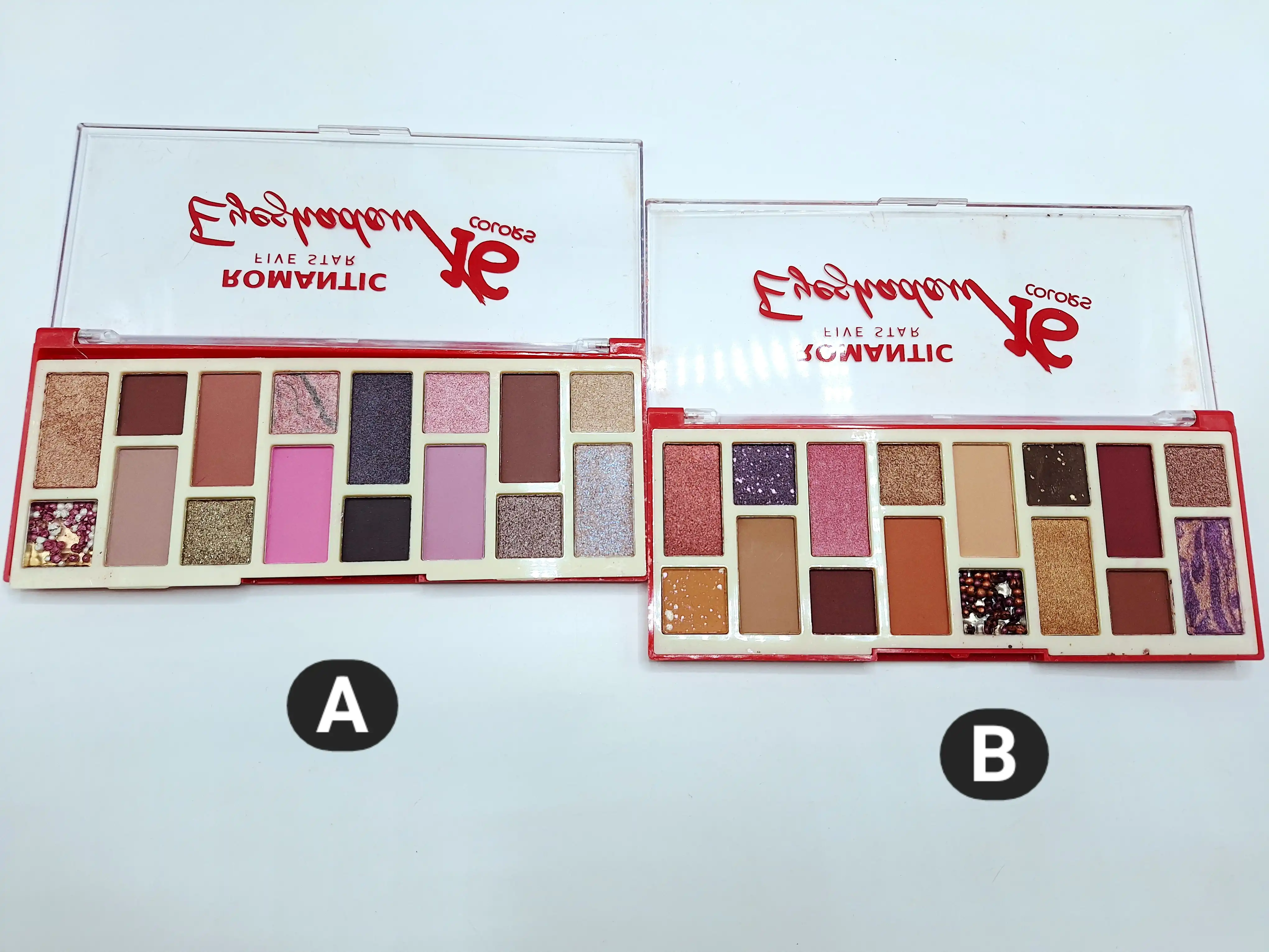 پالت سایه 16 رنگ مدل nighty با مارک Romantic کد PES 14