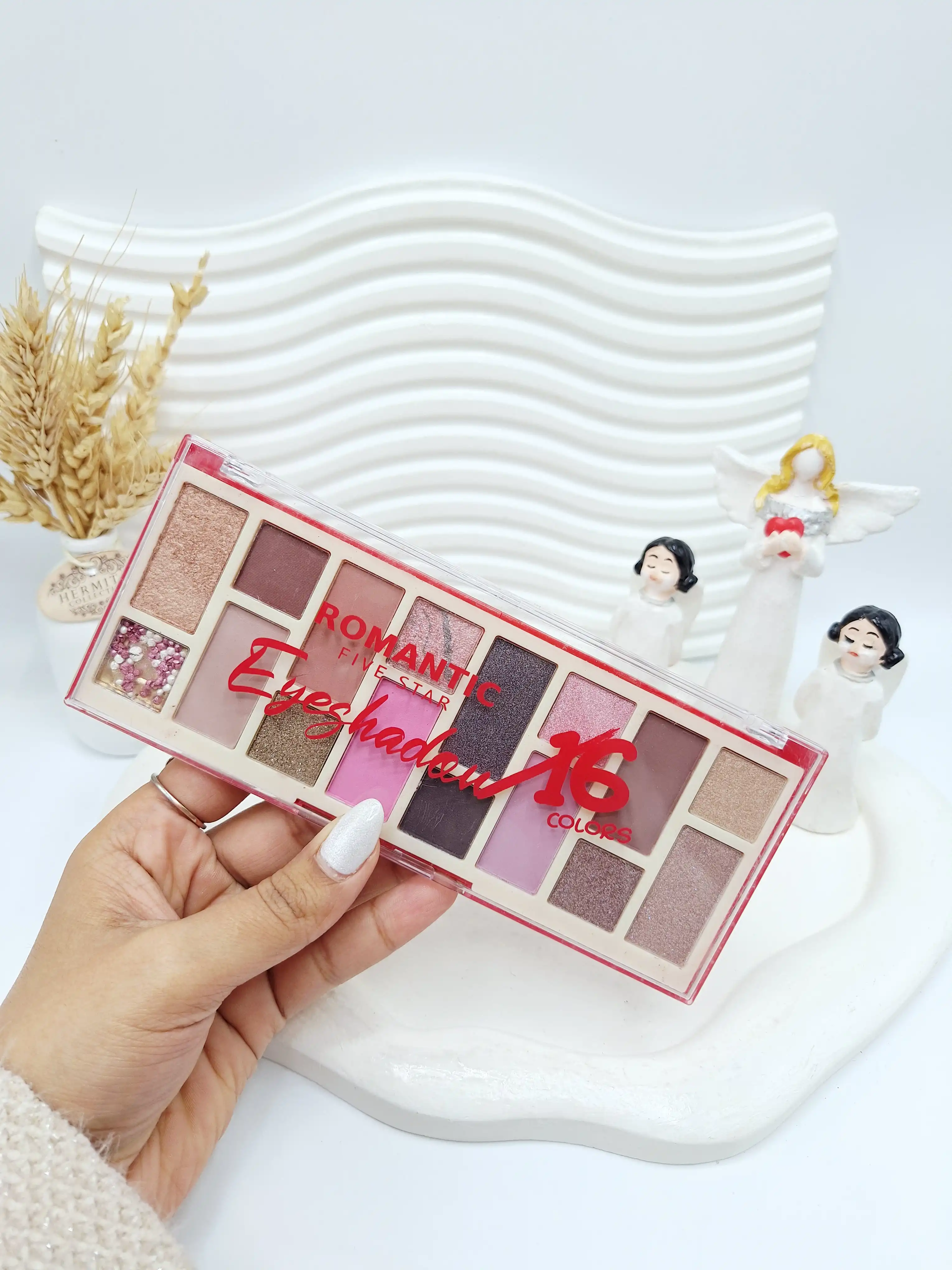 پالت سایه 16 رنگ مدل nighty با مارک Romantic کد PES 14