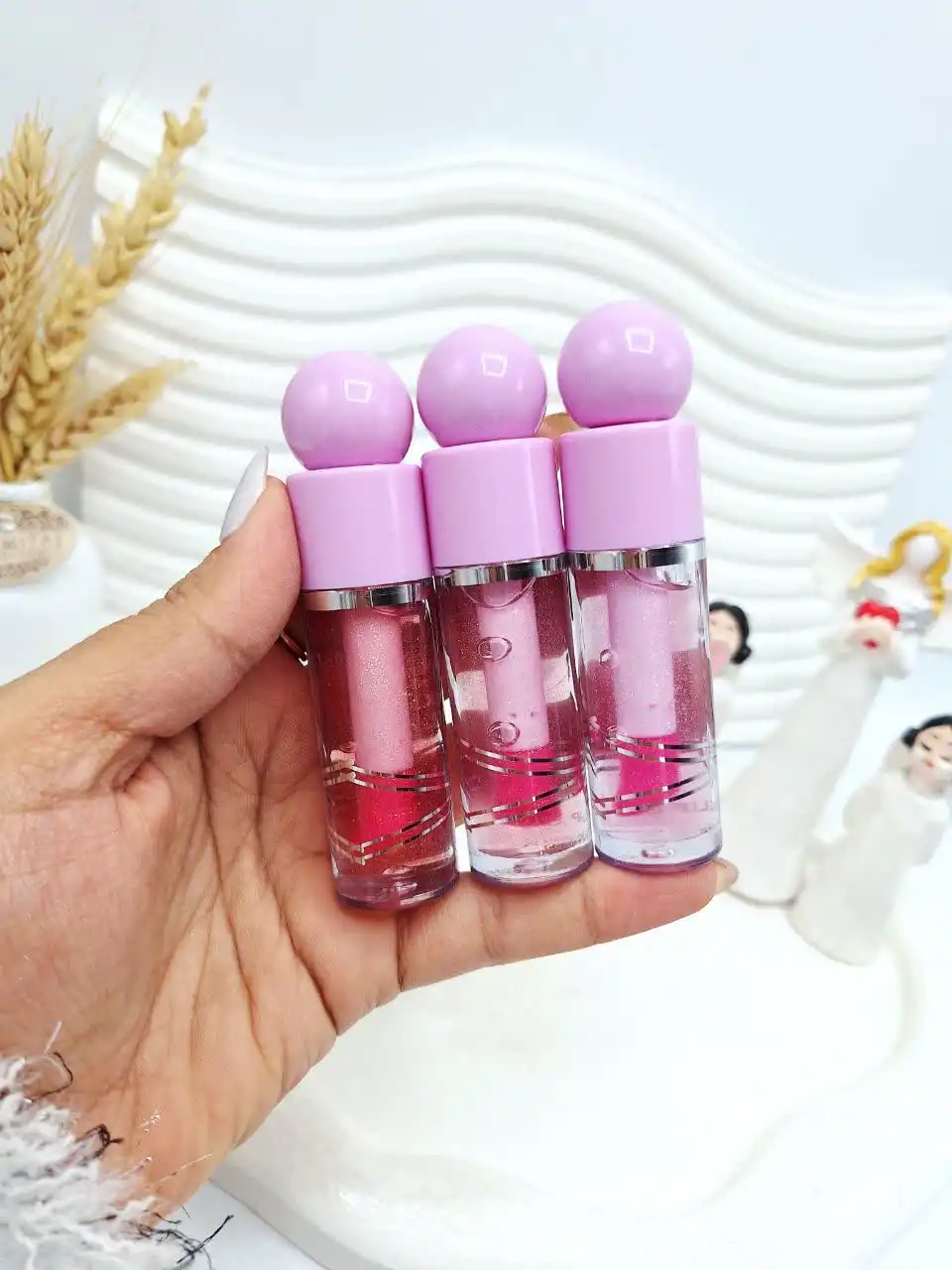 لیپ گلاس حرارتی شاین دار یارا سر بنفش کد 8603