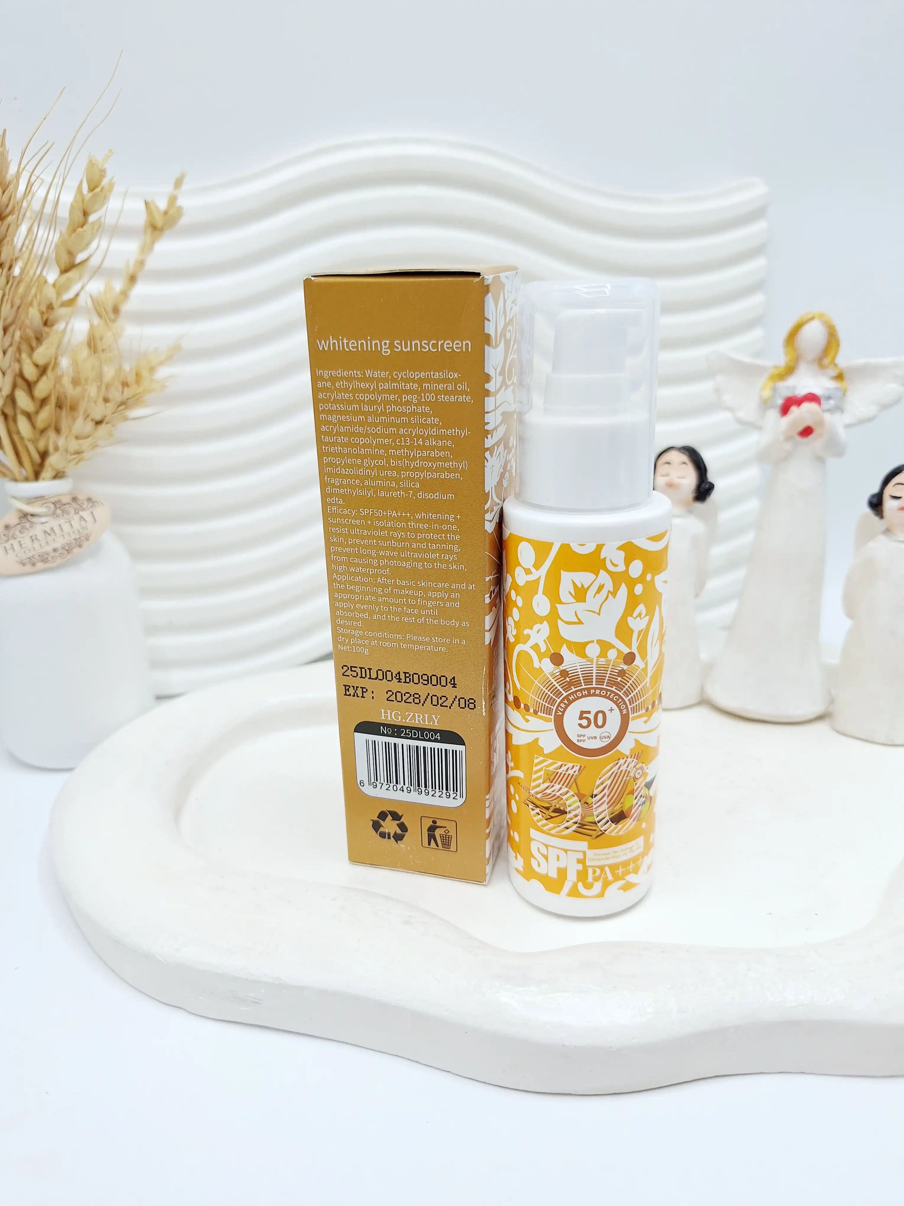 ضد آفتاب Spf 50 پمپی بیرنگ و سبک یارا (کارتن زرد ) کد 2292