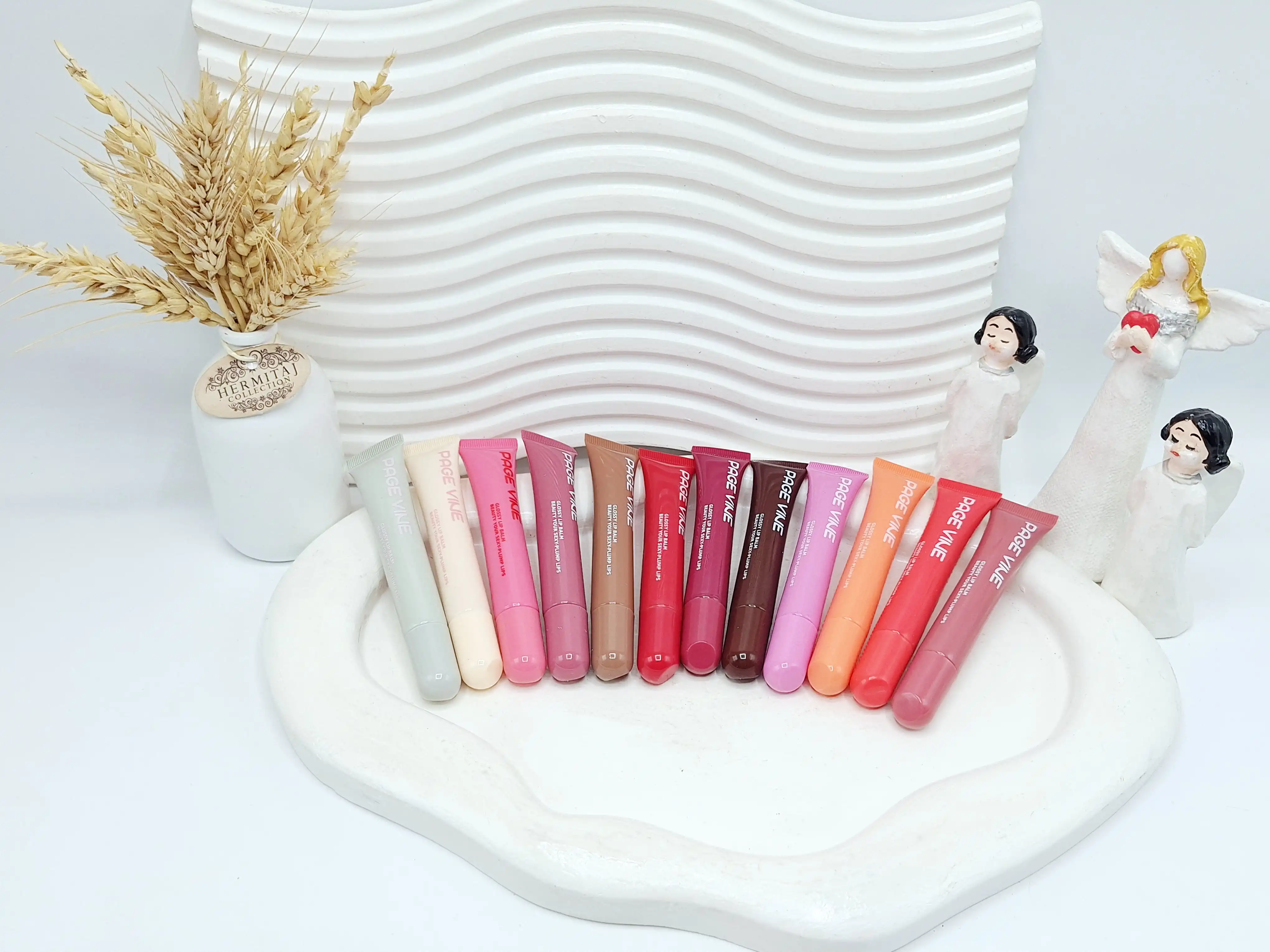 لیپ گلاس دوپ رود شیشه ای  برند page vine کارتن رنگی کد 0079