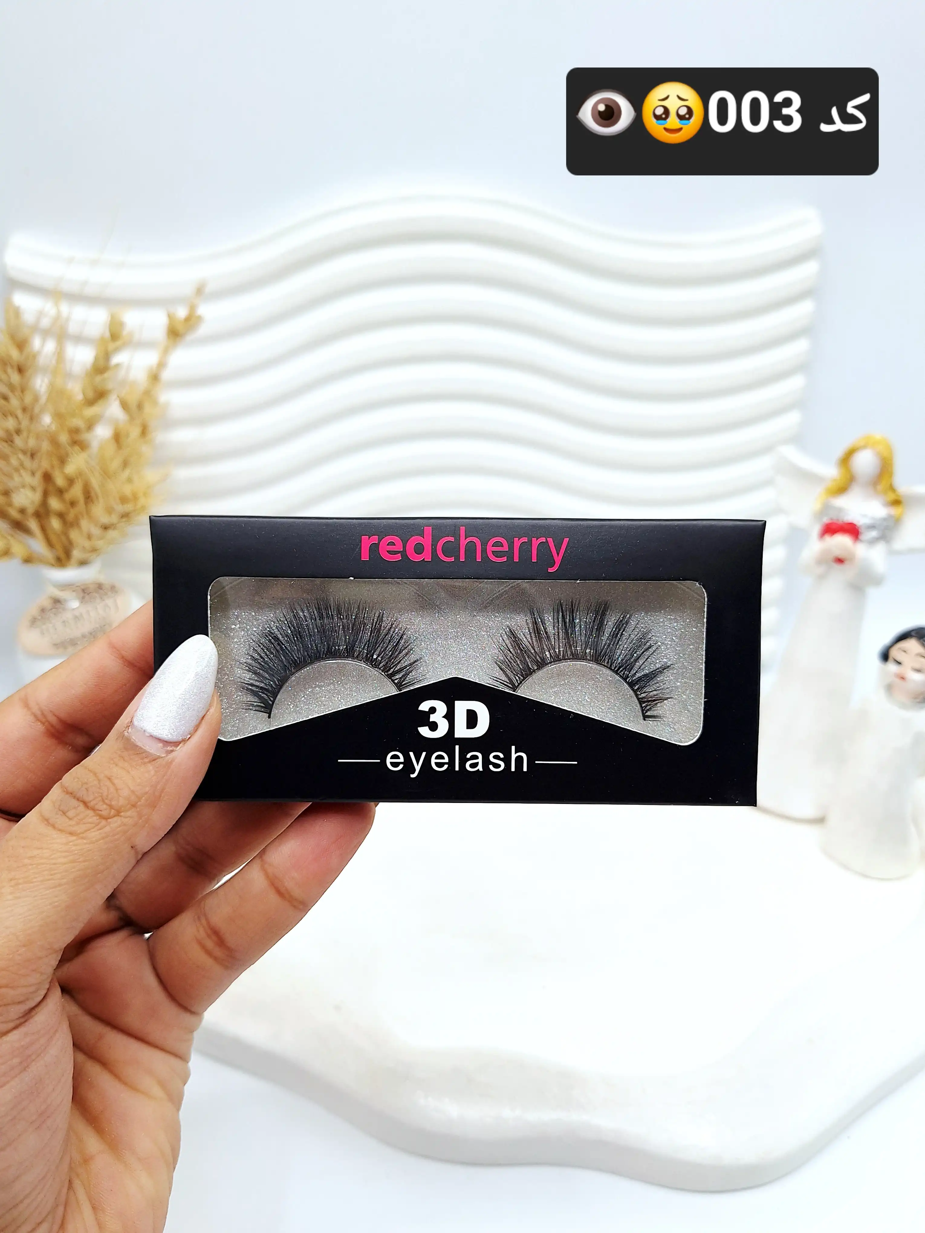 مژه مصنوعی 3D کارتن مشکی redcherry