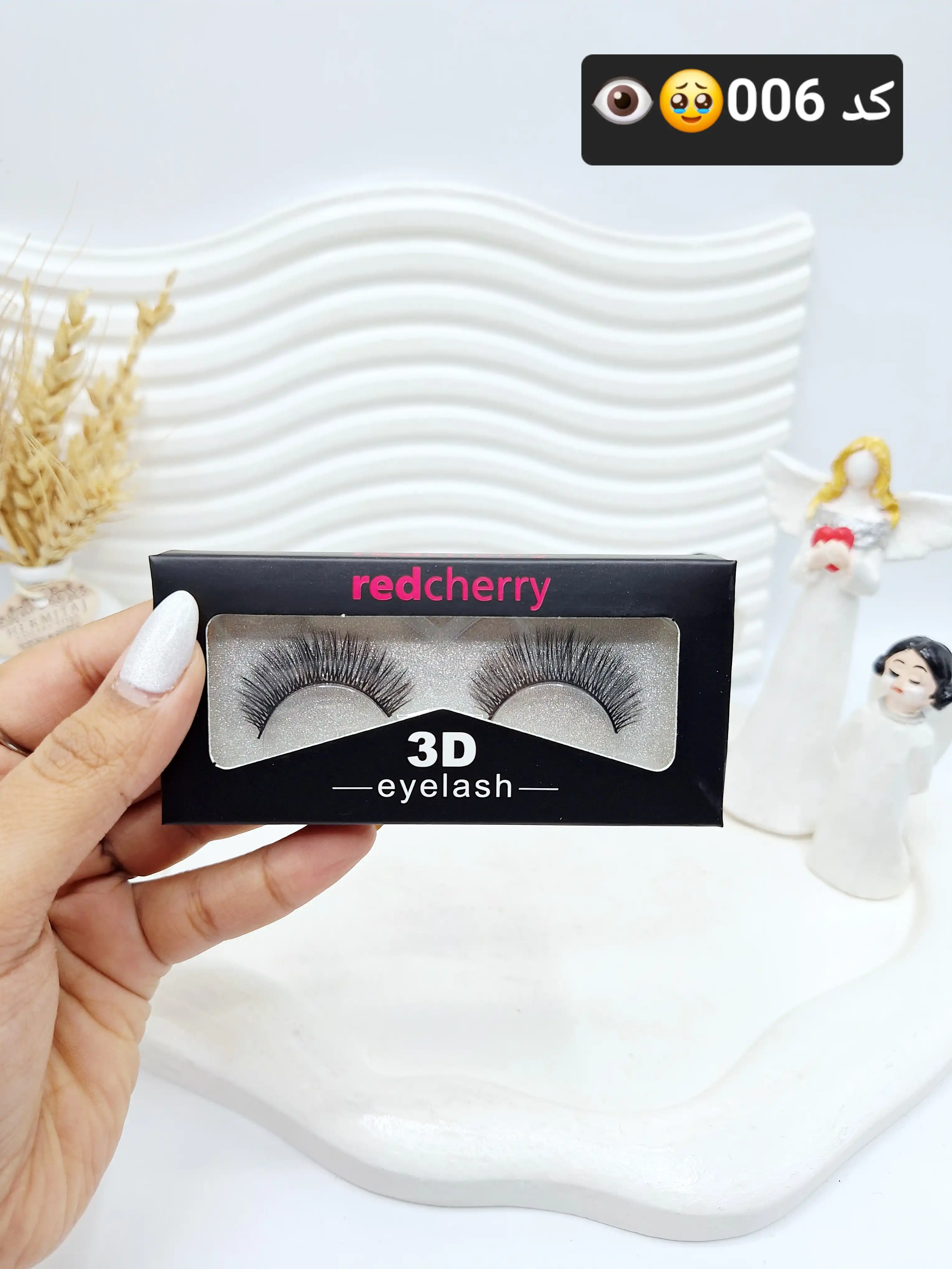 مژه مصنوعی 3D کارتن مشکی redcherry