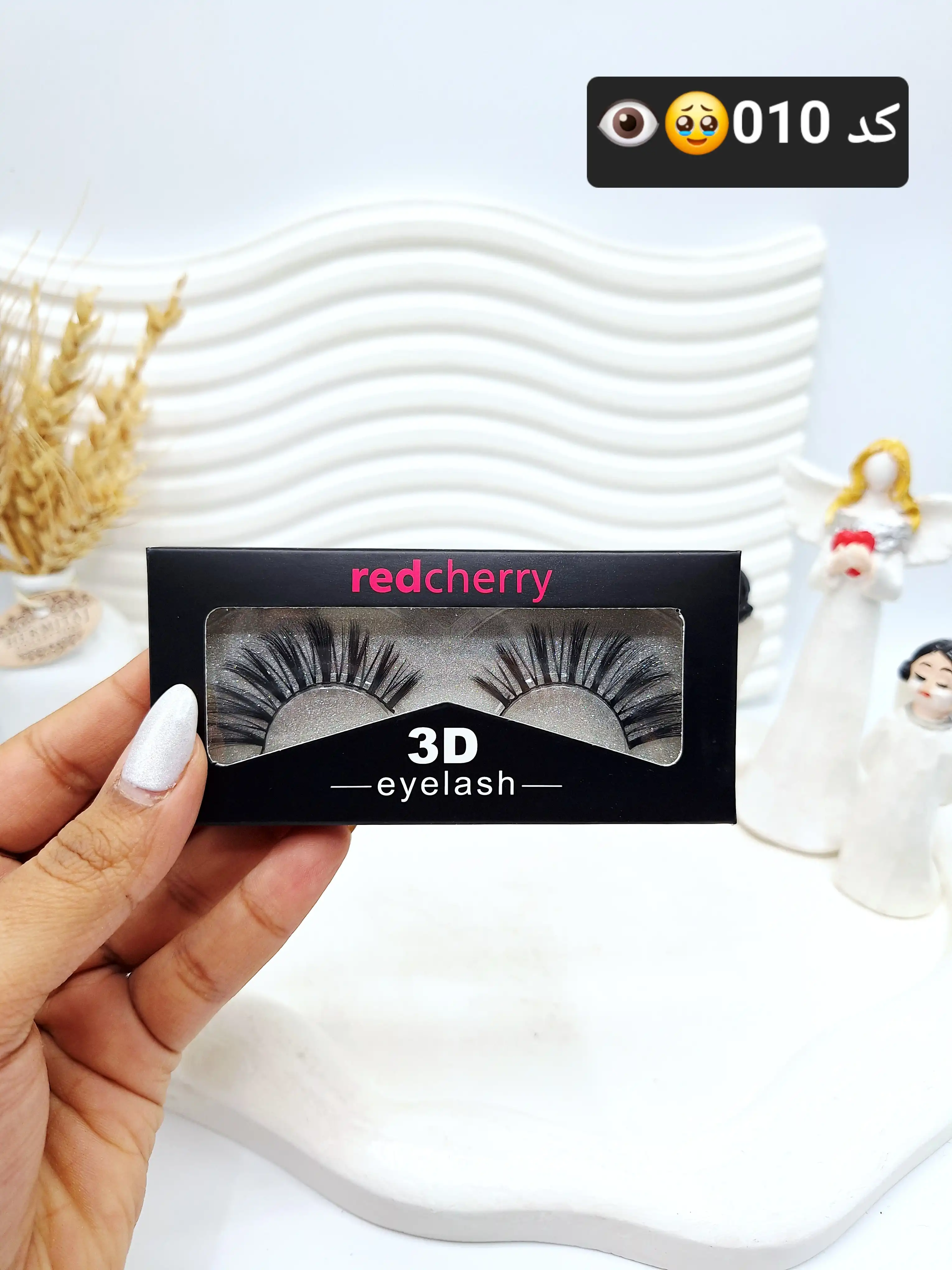 مژه مصنوعی 3D کارتن مشکی redcherry